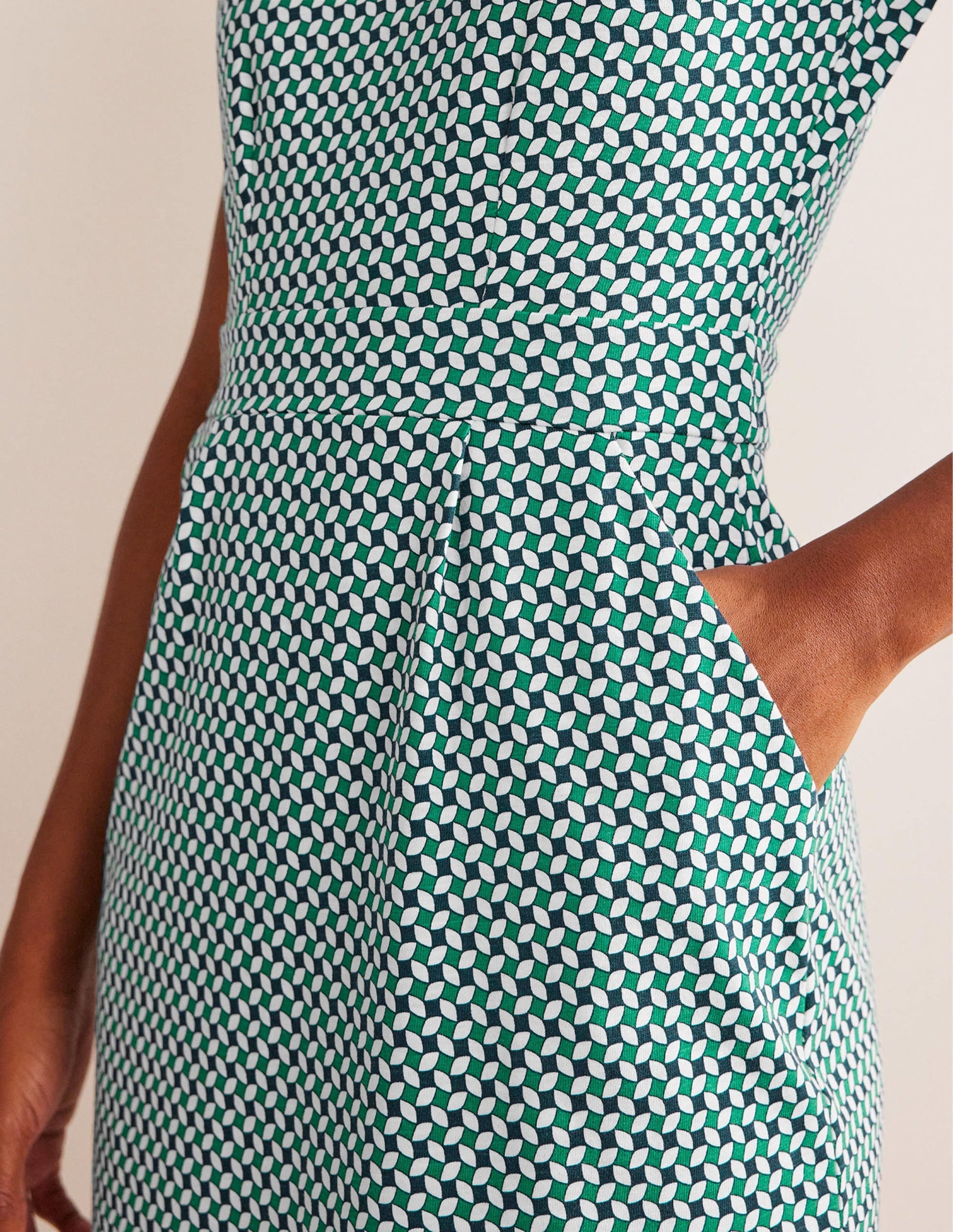 Florrie Jersey Dress-Meadow Green, Abstract Diamond-4