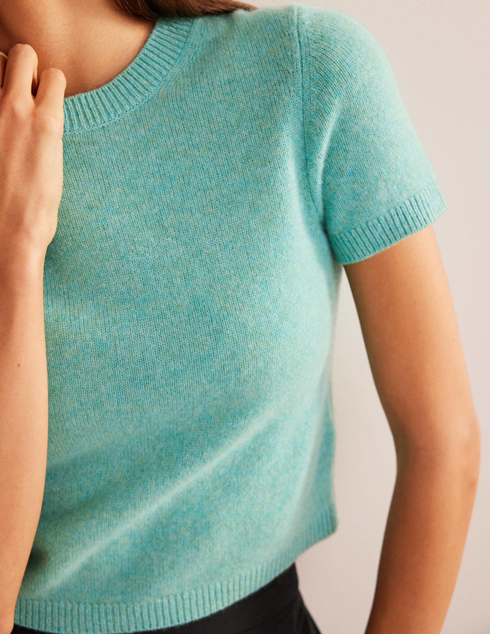 Cropped Cashmere T-Shirt-Indian Ocean-2