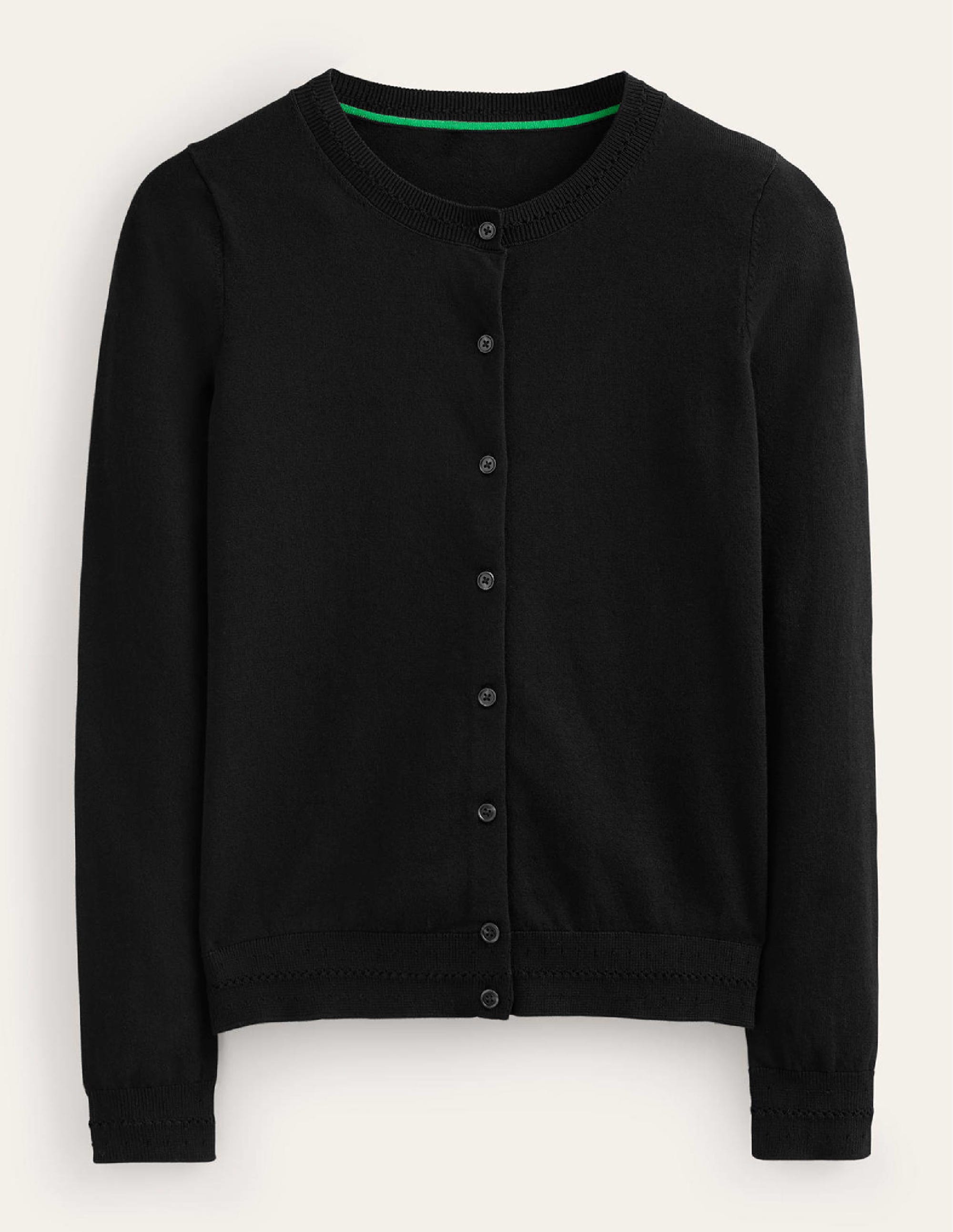 Catriona Cotton Cardigan-Black - Image 5