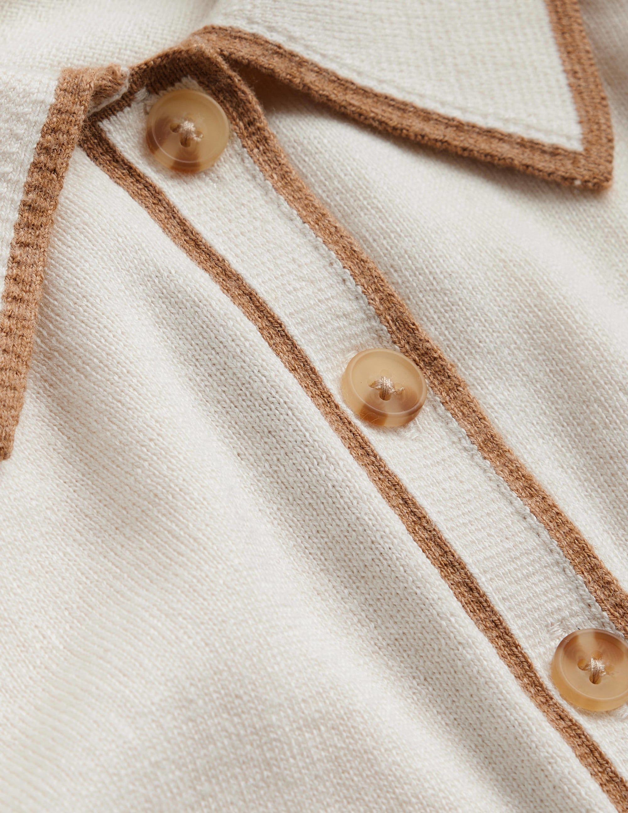 Cotton Blend Henley Jumper-Warm Ivory - Image 6