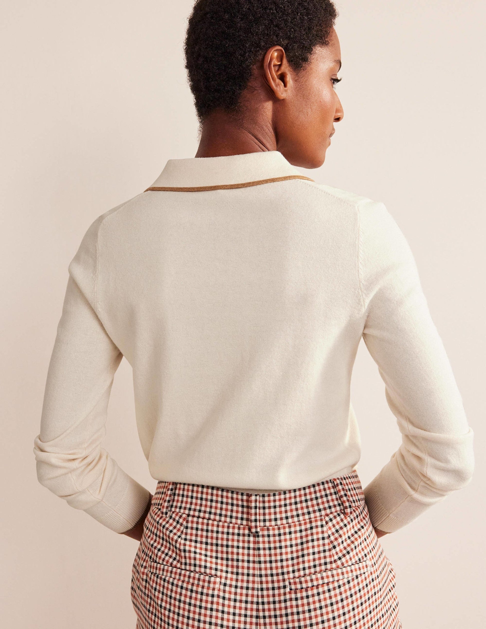 Cotton Blend Henley Jumper-Warm Ivory-3