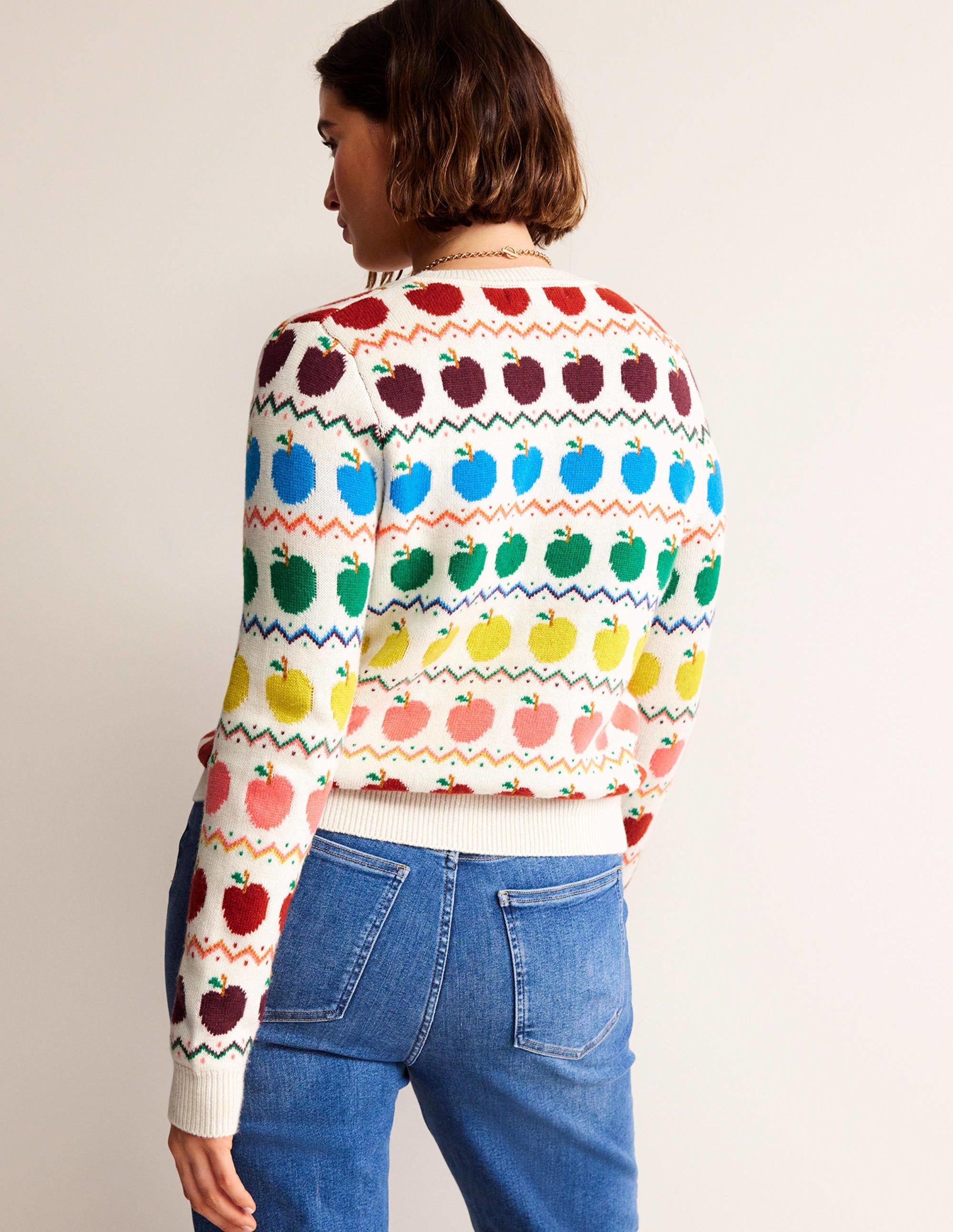 Edie Fair Isle Cardigan-Apple Fair Isle - Image 6