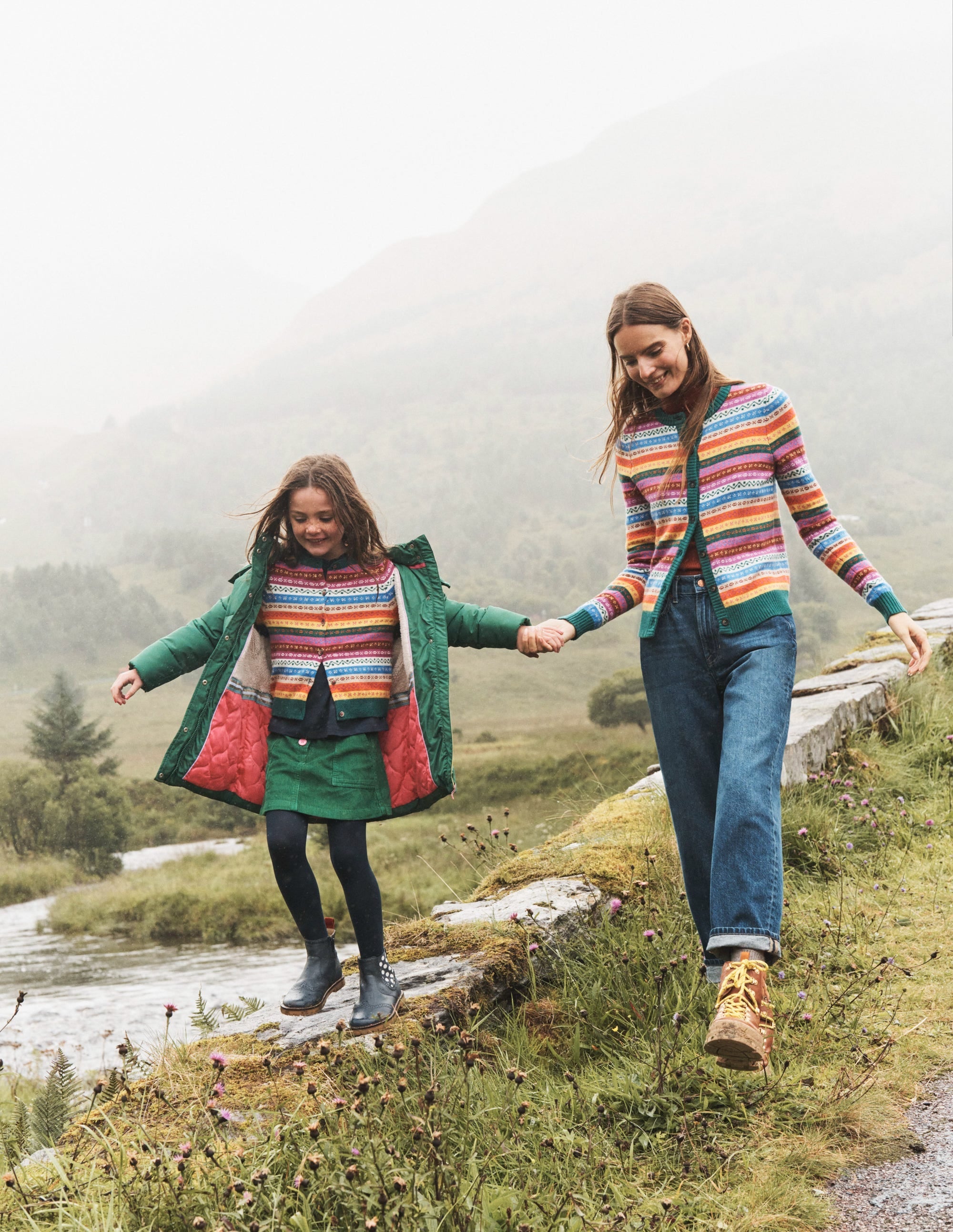 Edie Fair Isle Cardigan-Rainbow Fair Isle - Image 5