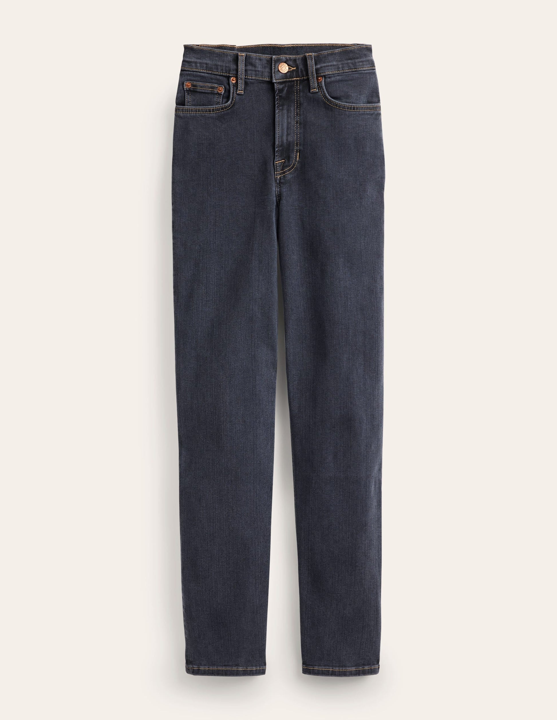 Mid Rise Slim Leg Jeans-Washed Black-6
