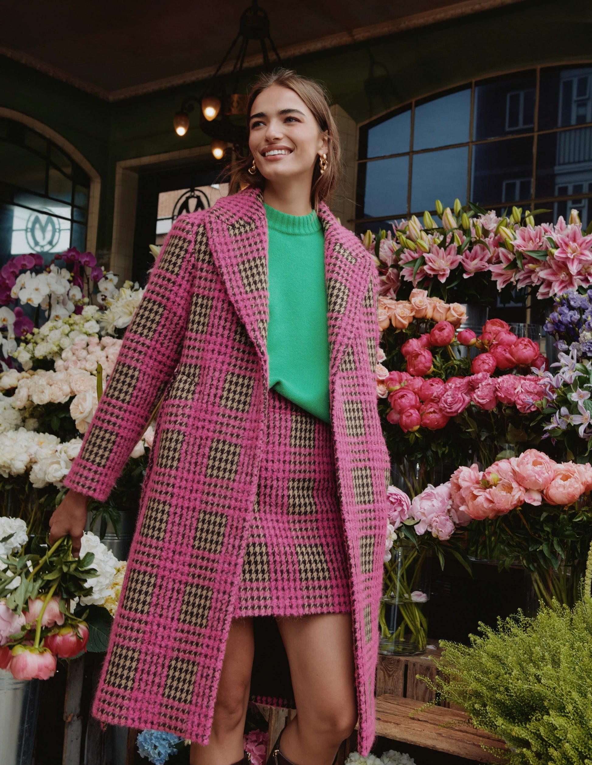 Estella Check Skirt-Neon Pink Check-6