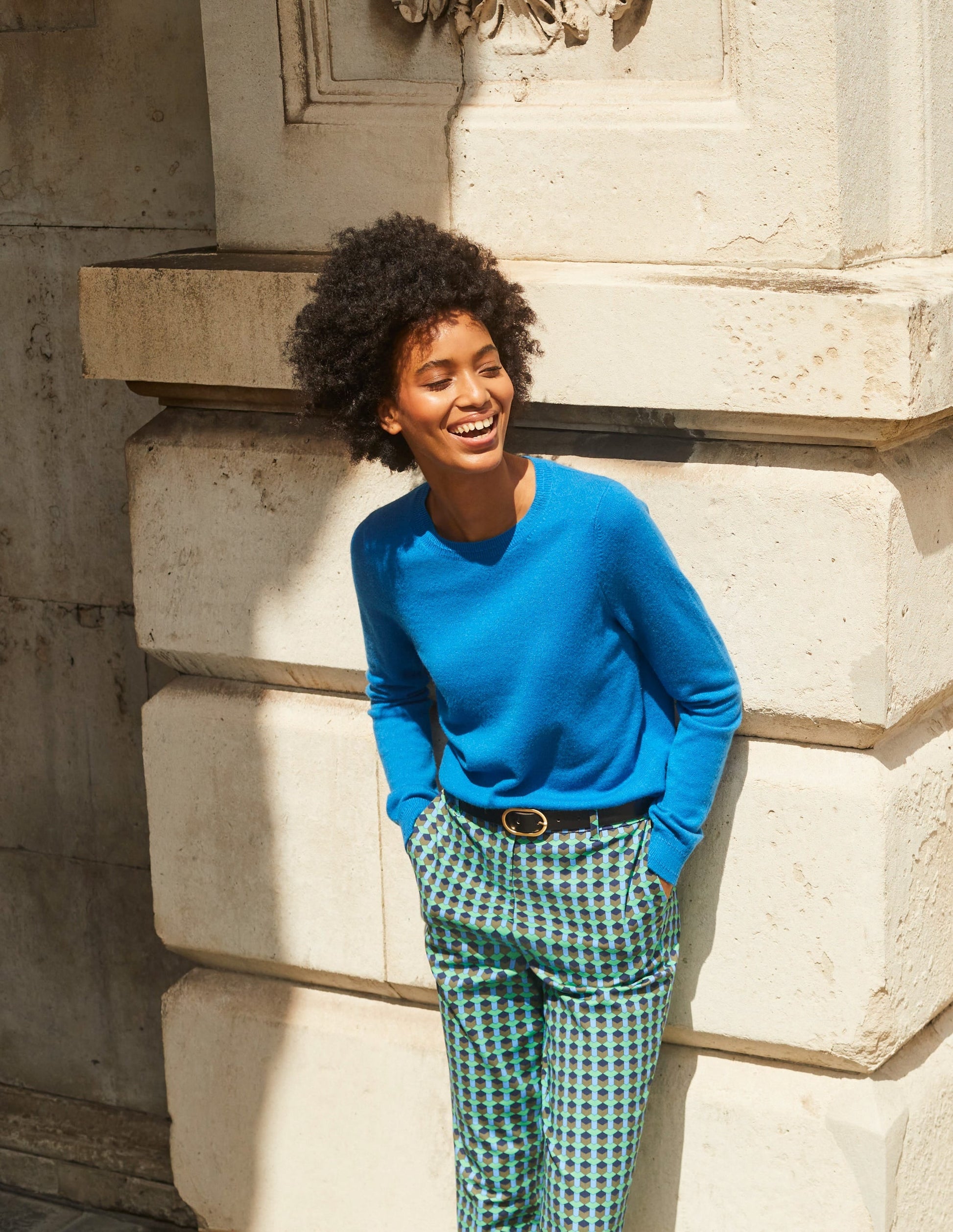 Highgate Printed Trousers-Bright Green, Terrace Geo-5