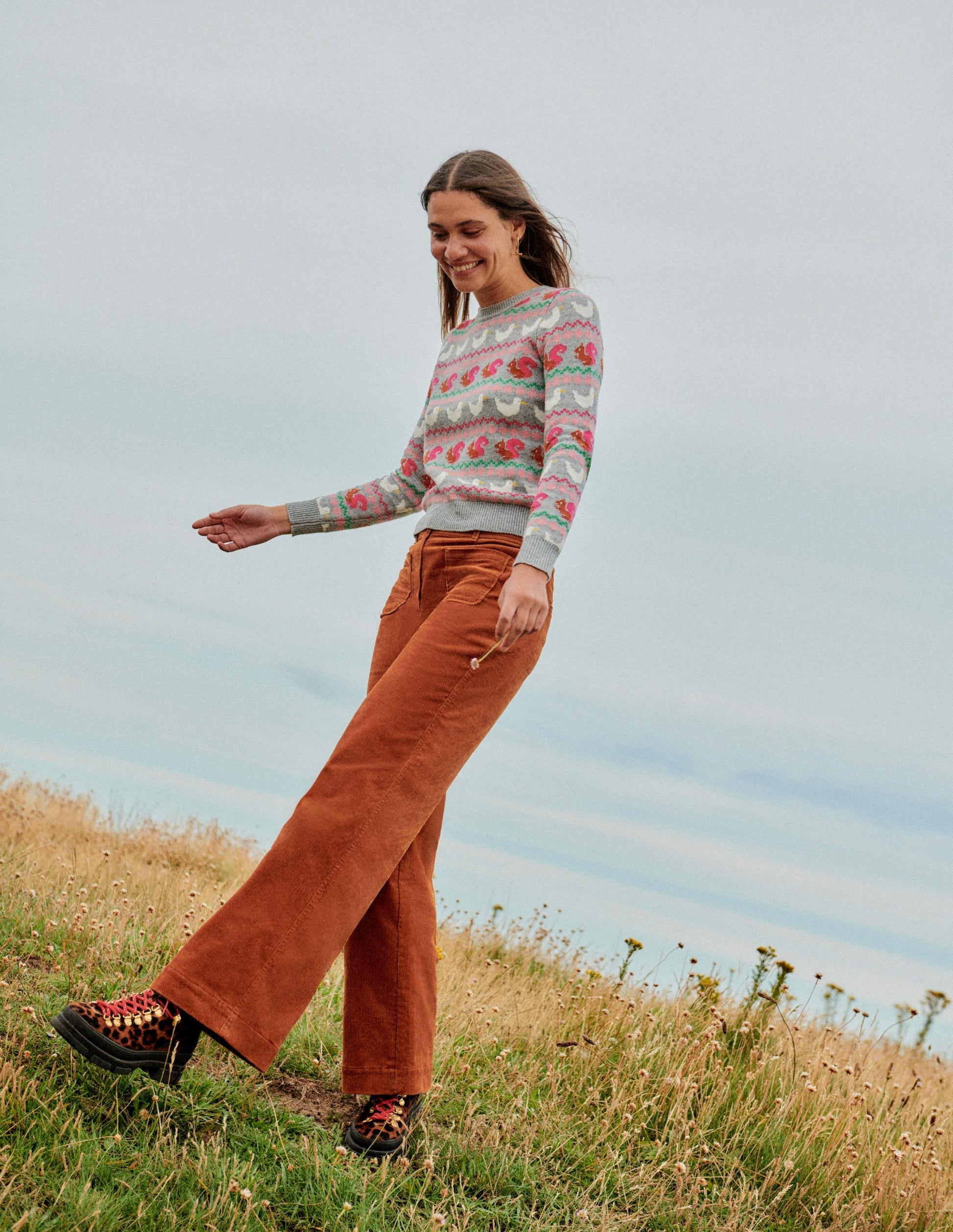 Westbourne Corduroy Trousers-Pumpkin-5