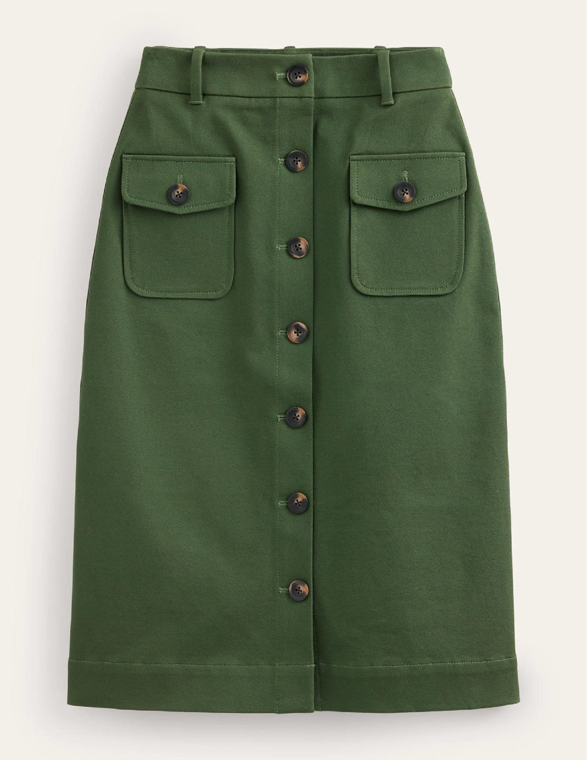 Utility Pocket Midi Skirt-Winter Green-5