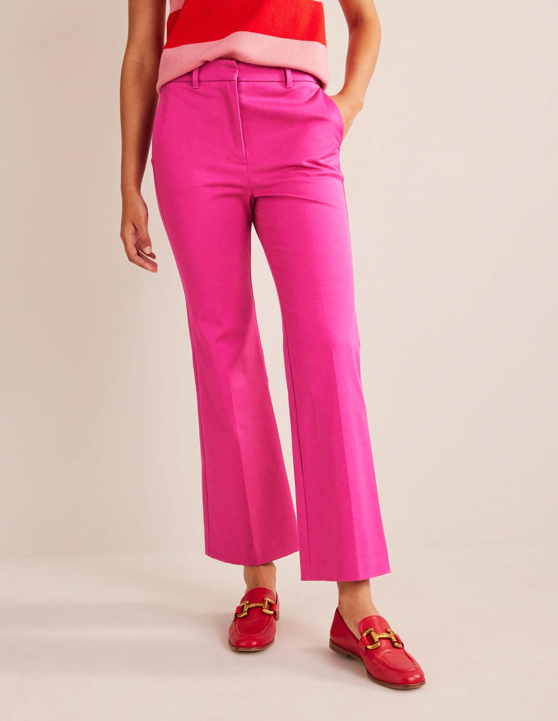 Chelsea Bi-stretch Trousers-Magenta-4
