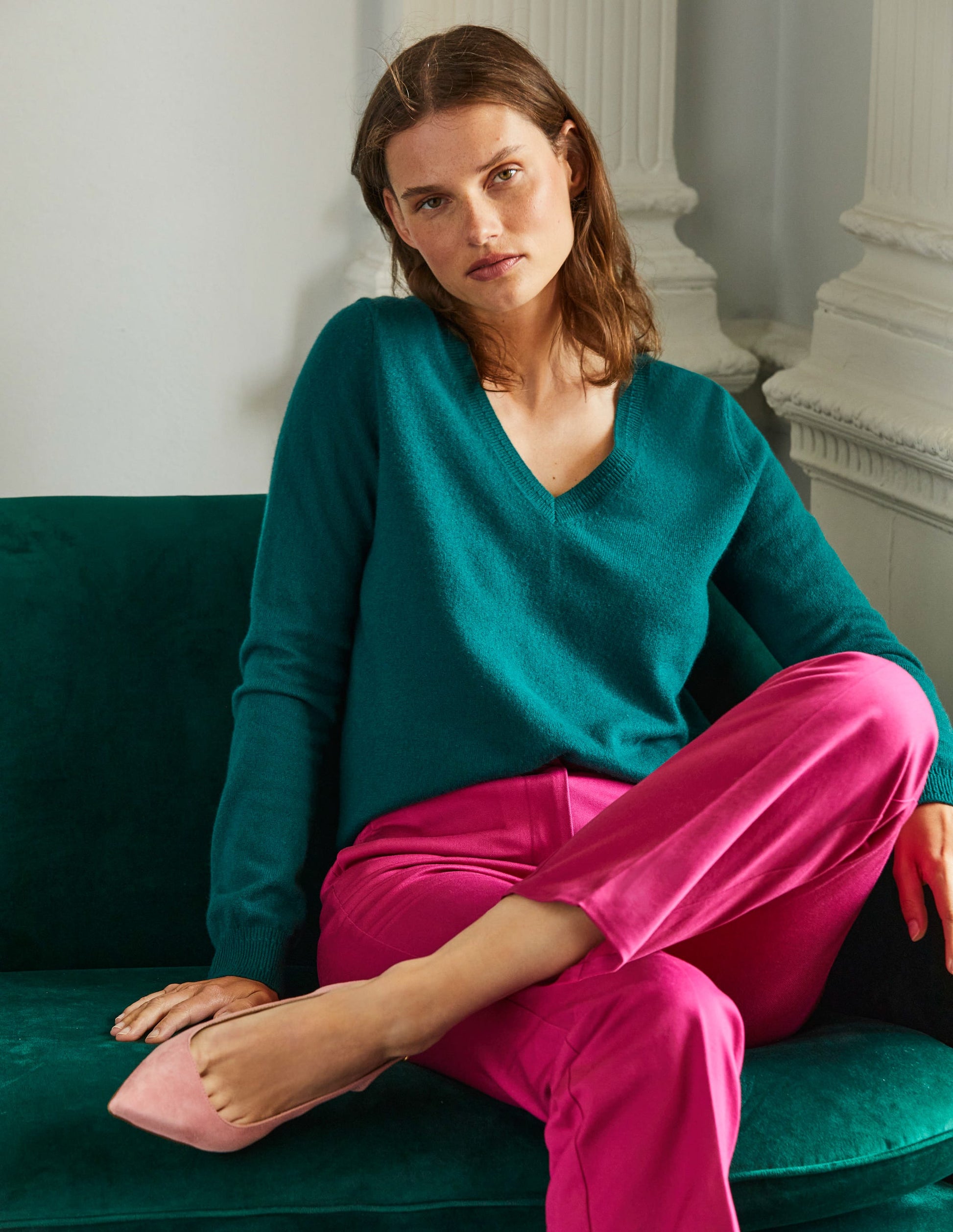 Chelsea Bi-stretch Trousers-Magenta-7