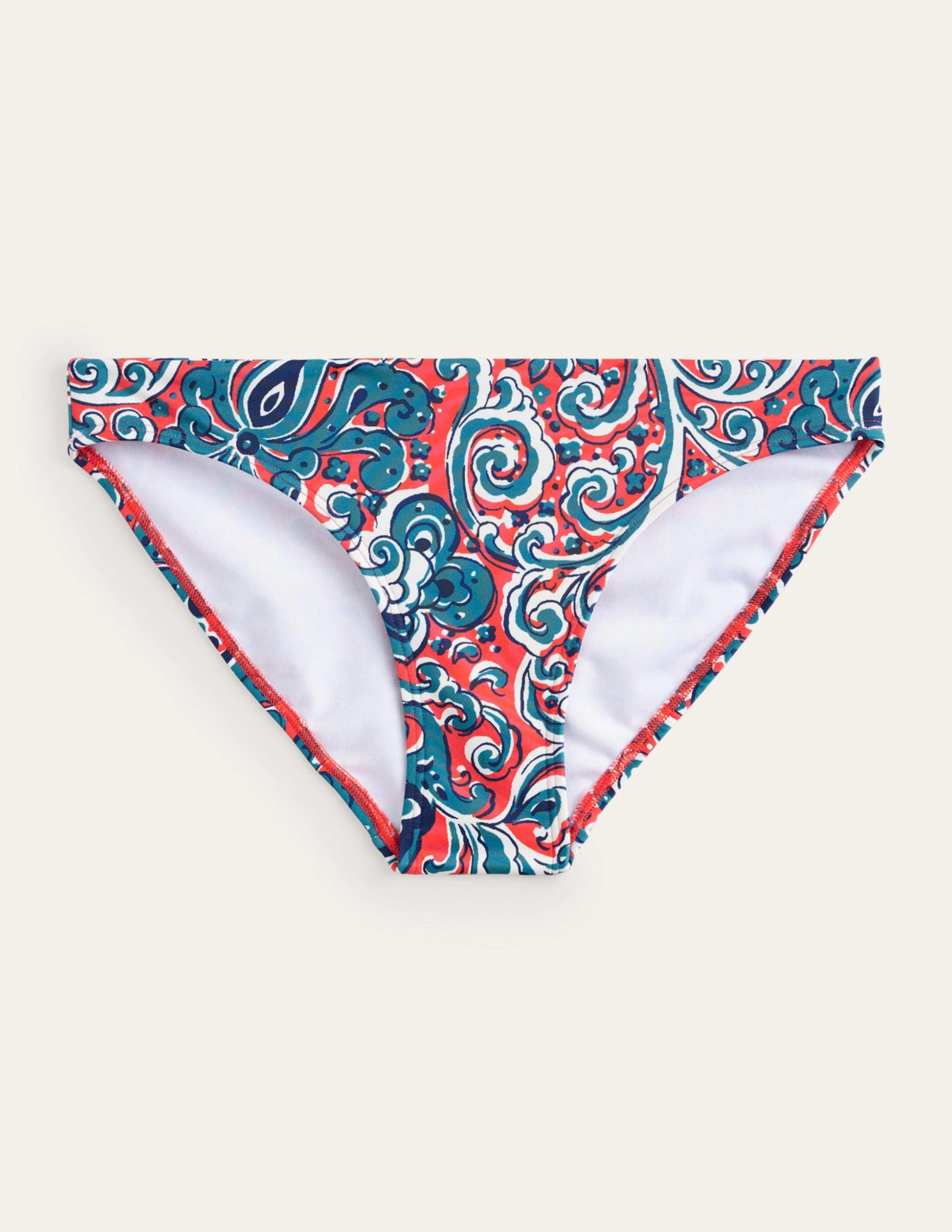 Classic Bikini Bottoms-Dahlia Red, Botanic Terrace-5