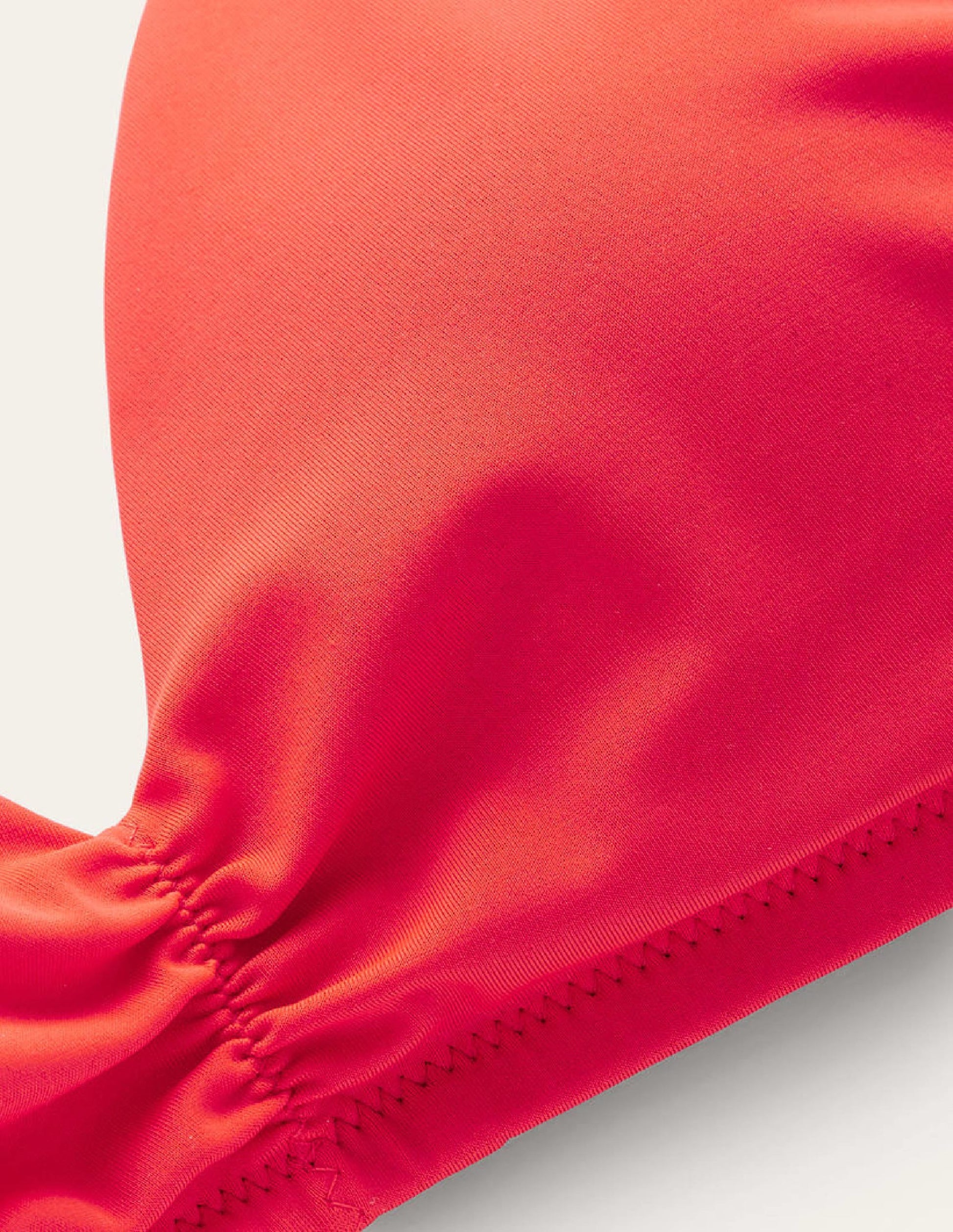 Ruched V-neck Bikini Top-Firework-6