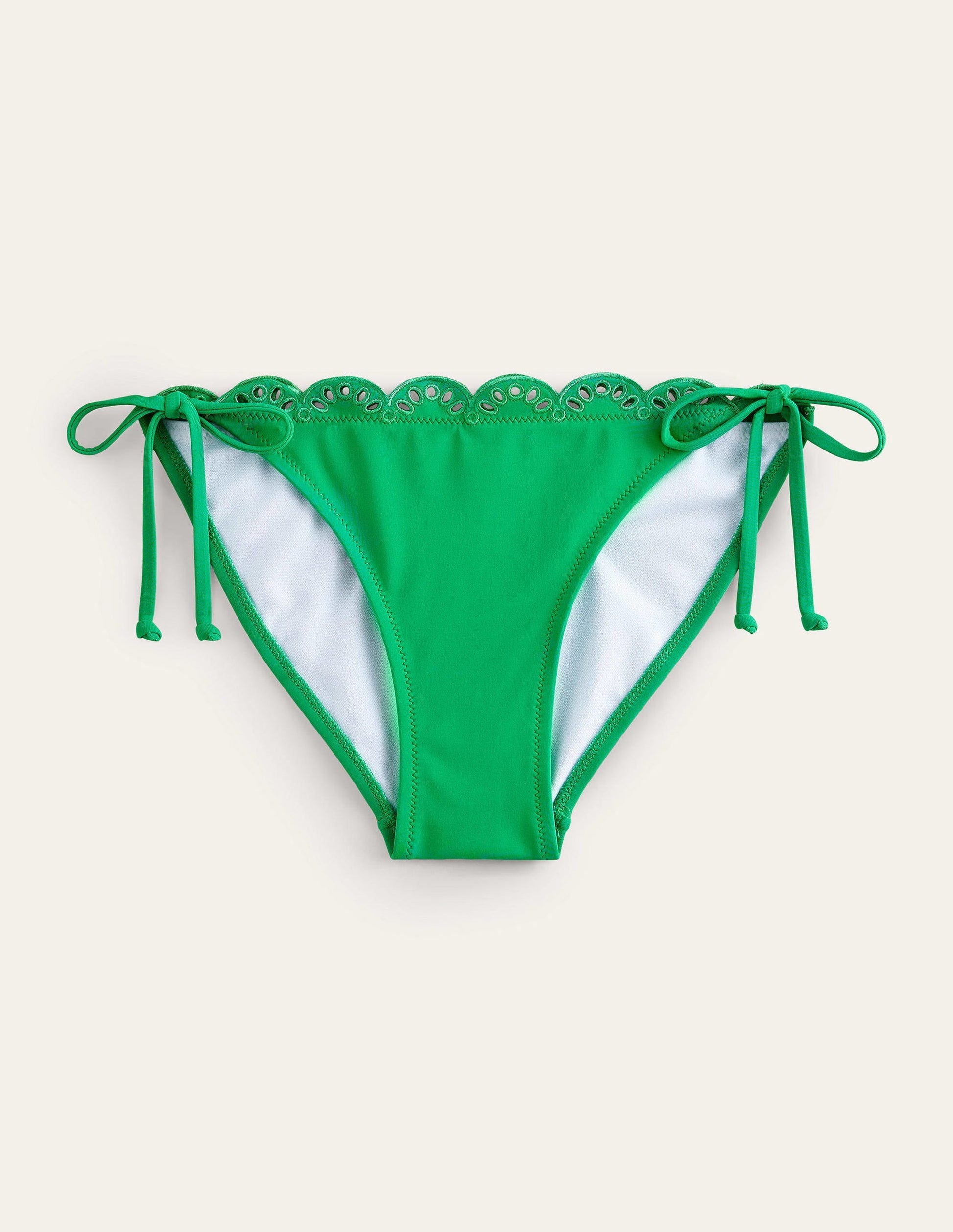 Broderie Bikini Bottoms-Green Pepper-5
