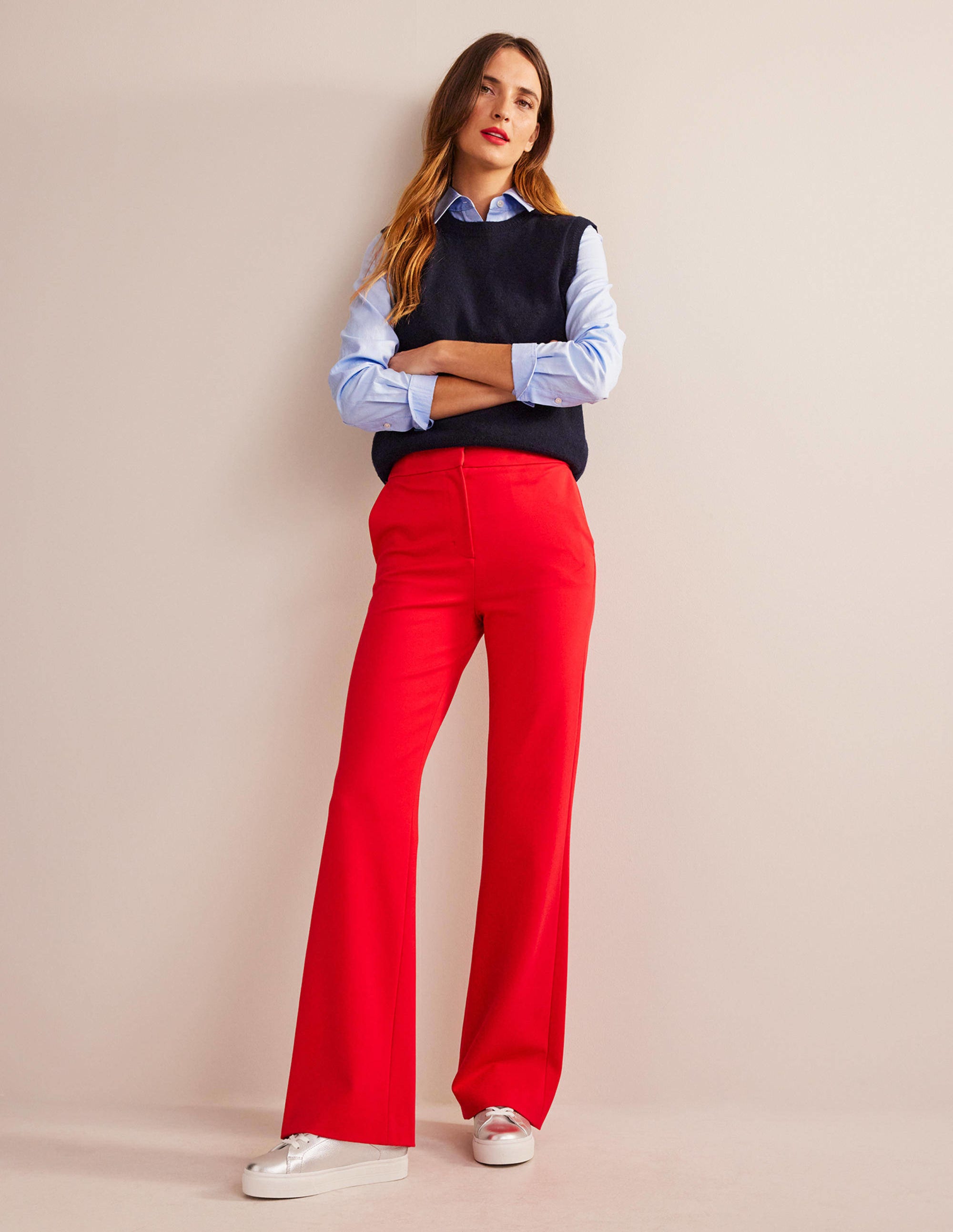 Westbourne Ponte Trousers-Hot Pepper - Image 1