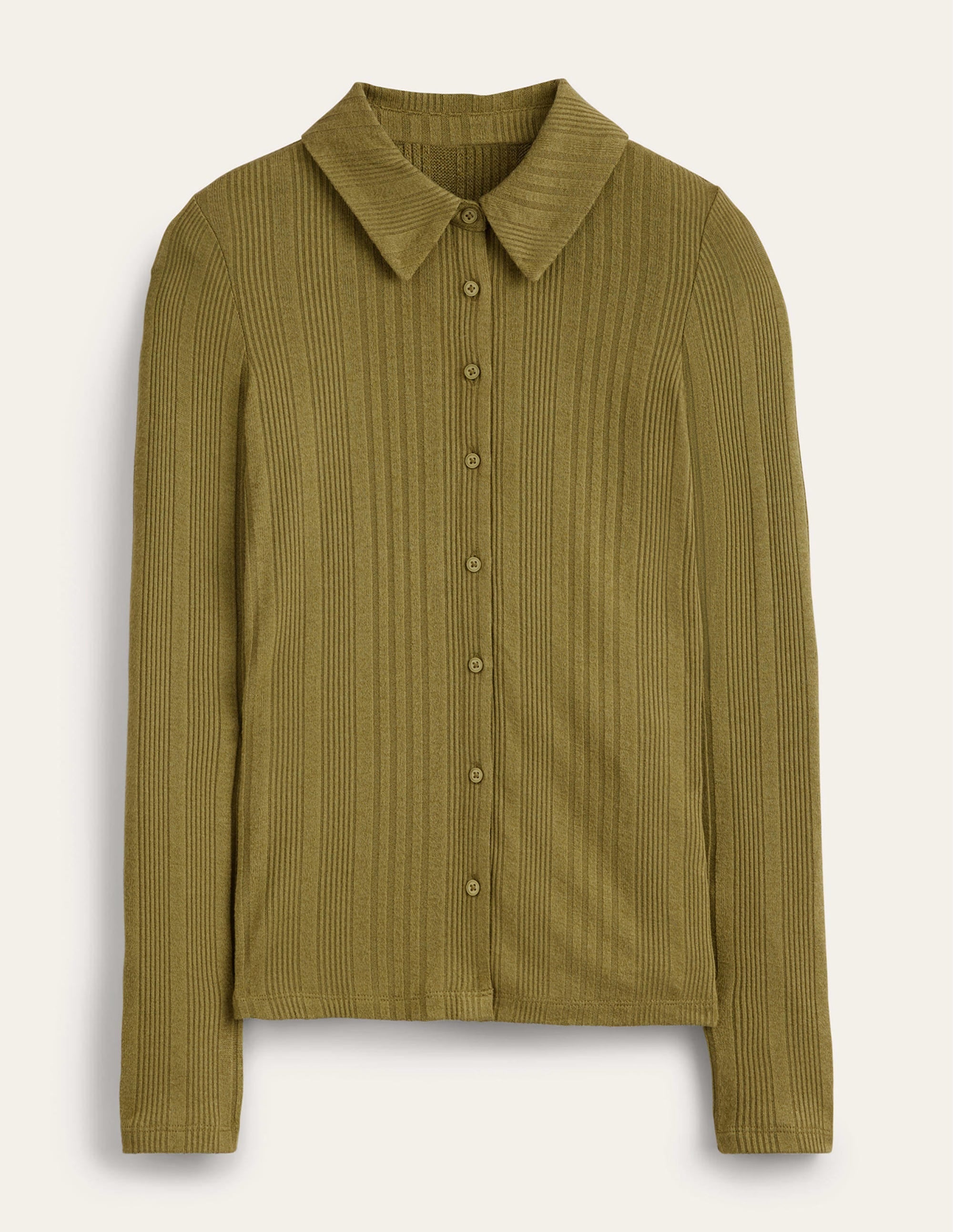 Charlotte Jersey Shirt-Green Olive - Image 5