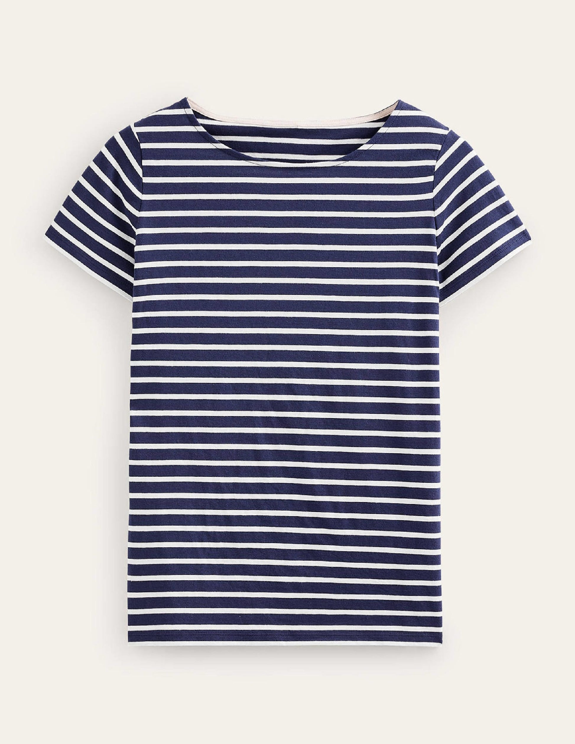 Ella Short Sleeve Breton-Navy, Ivory-6