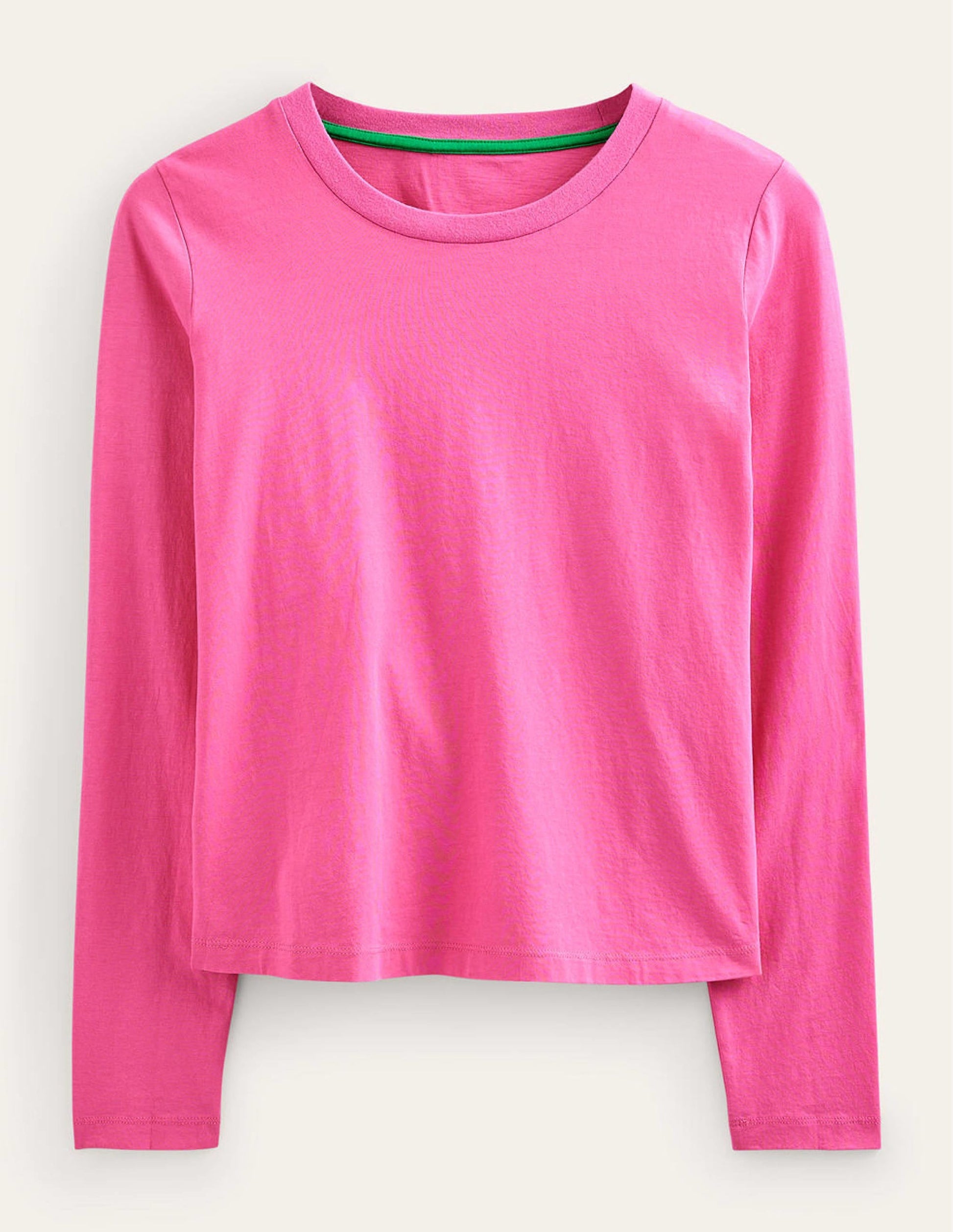 Pure Cotton Long Sleeve Top-Pink-5