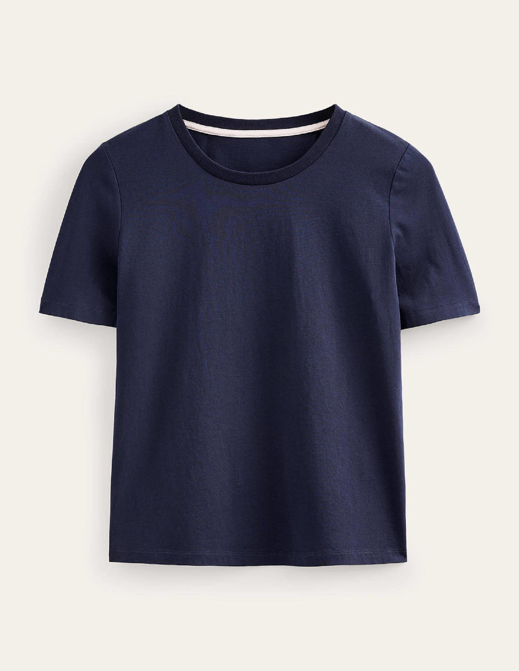 Pure Cotton Crew T-shirt-Navy - Image 5