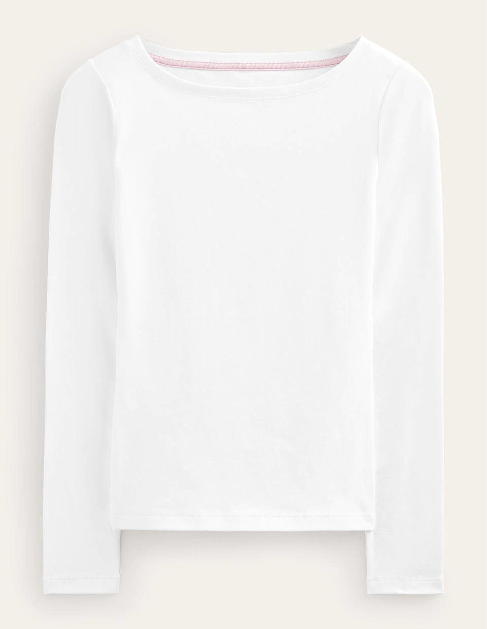 Essential Boat-Neck Jersey Top-White-5