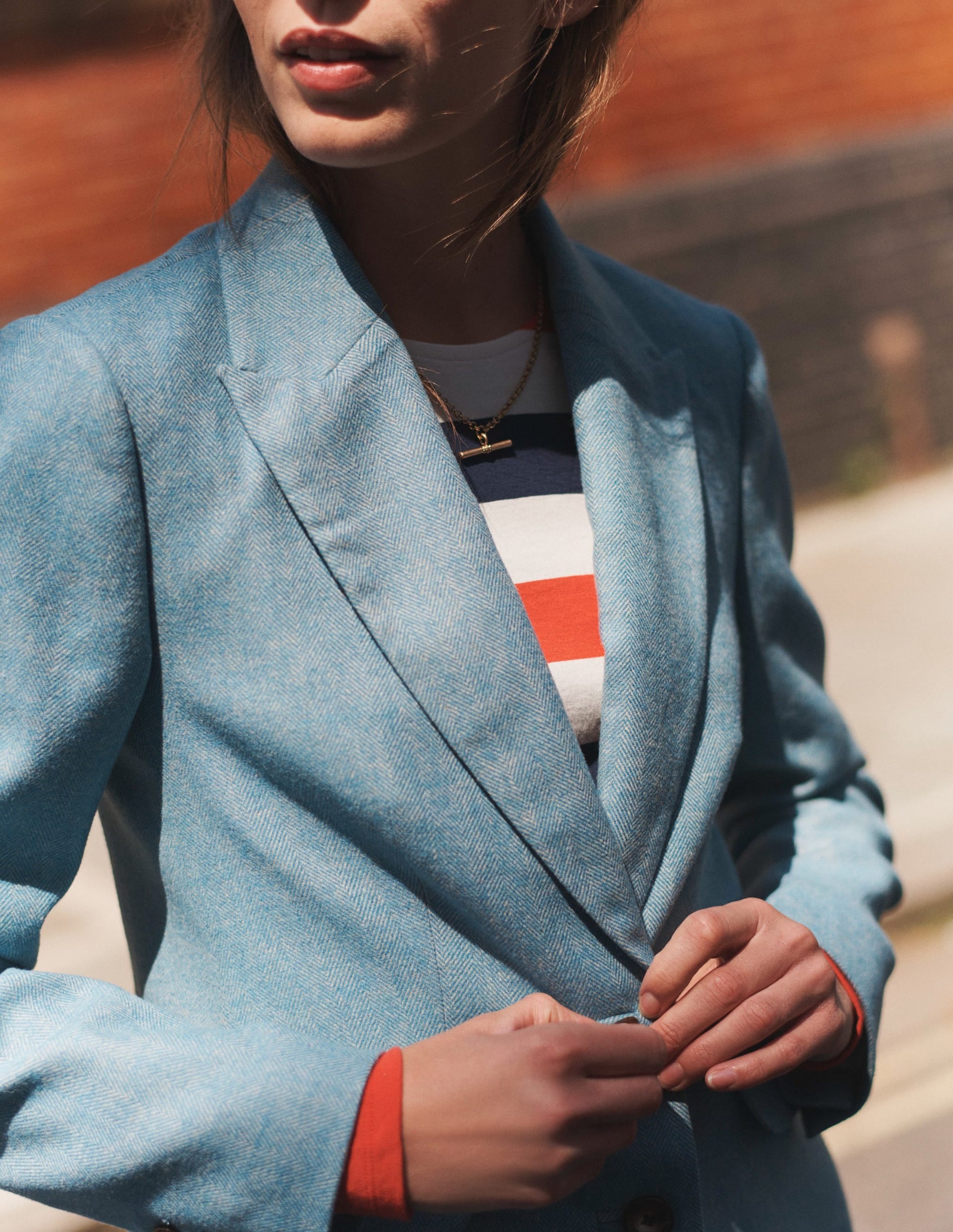 Marylebone Wool-Blend Blazer-Blue Herringbone-8