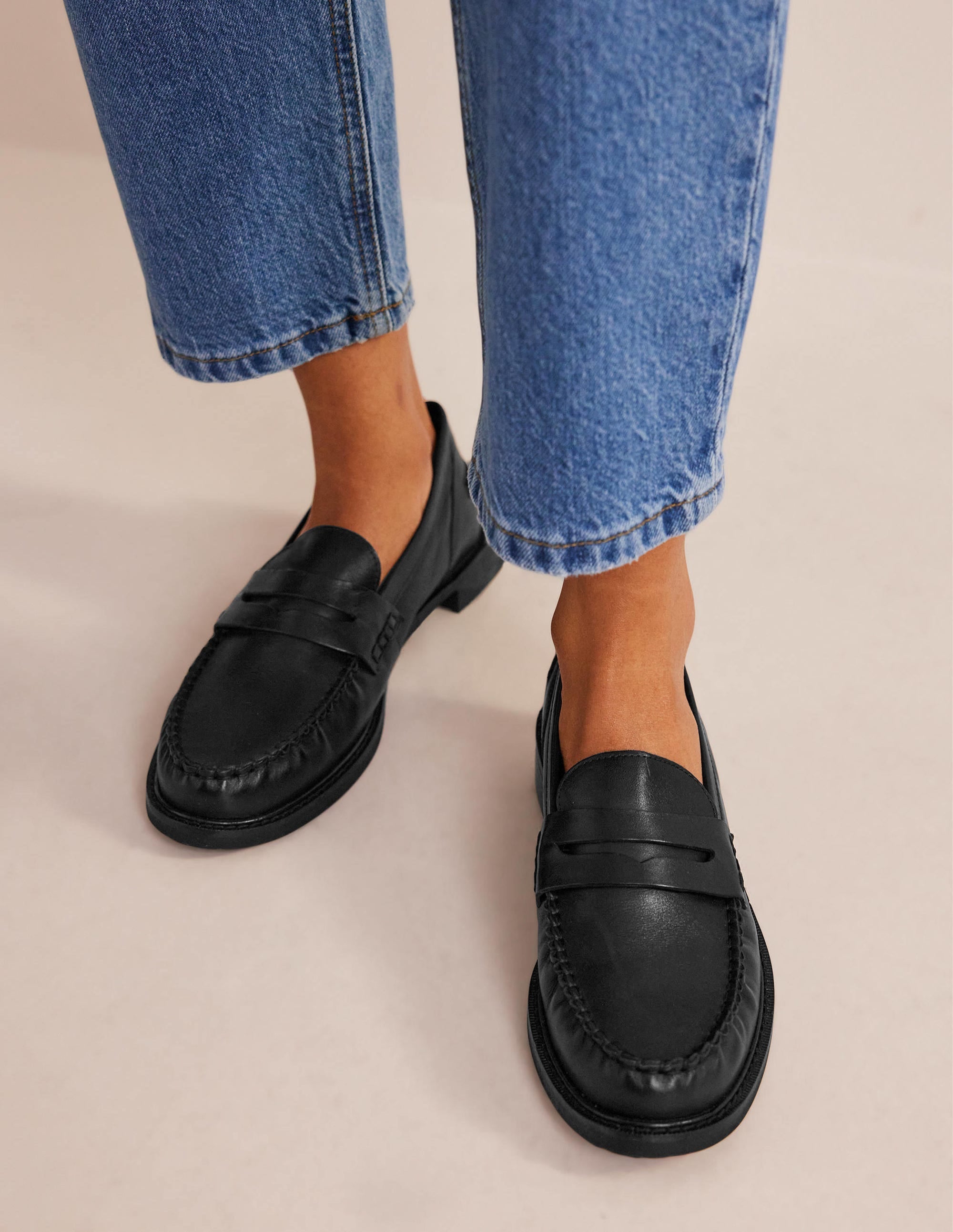 Classic Moccasin Loafers-Black - Image 1