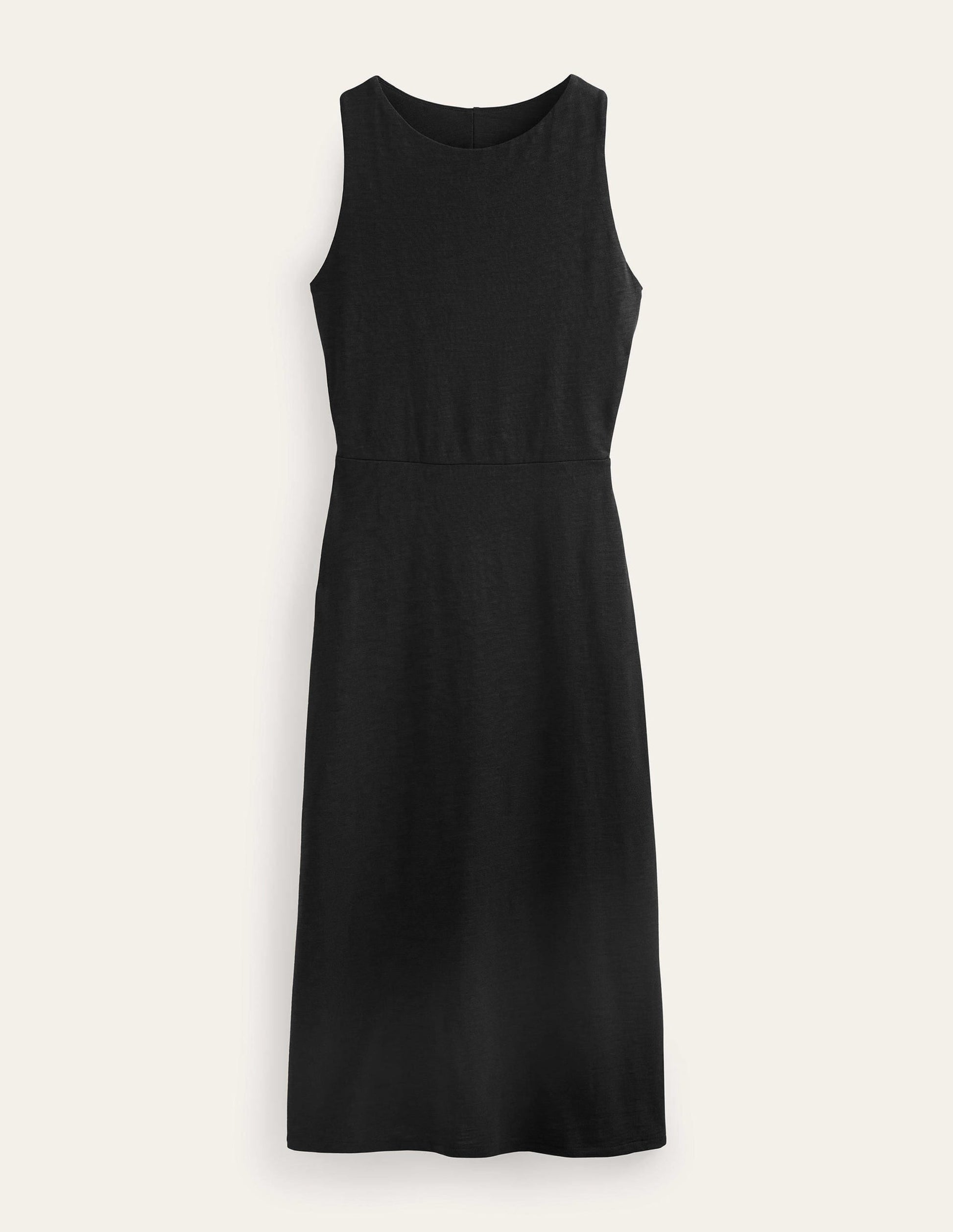 Jersey Column Midi Dress-Black-5