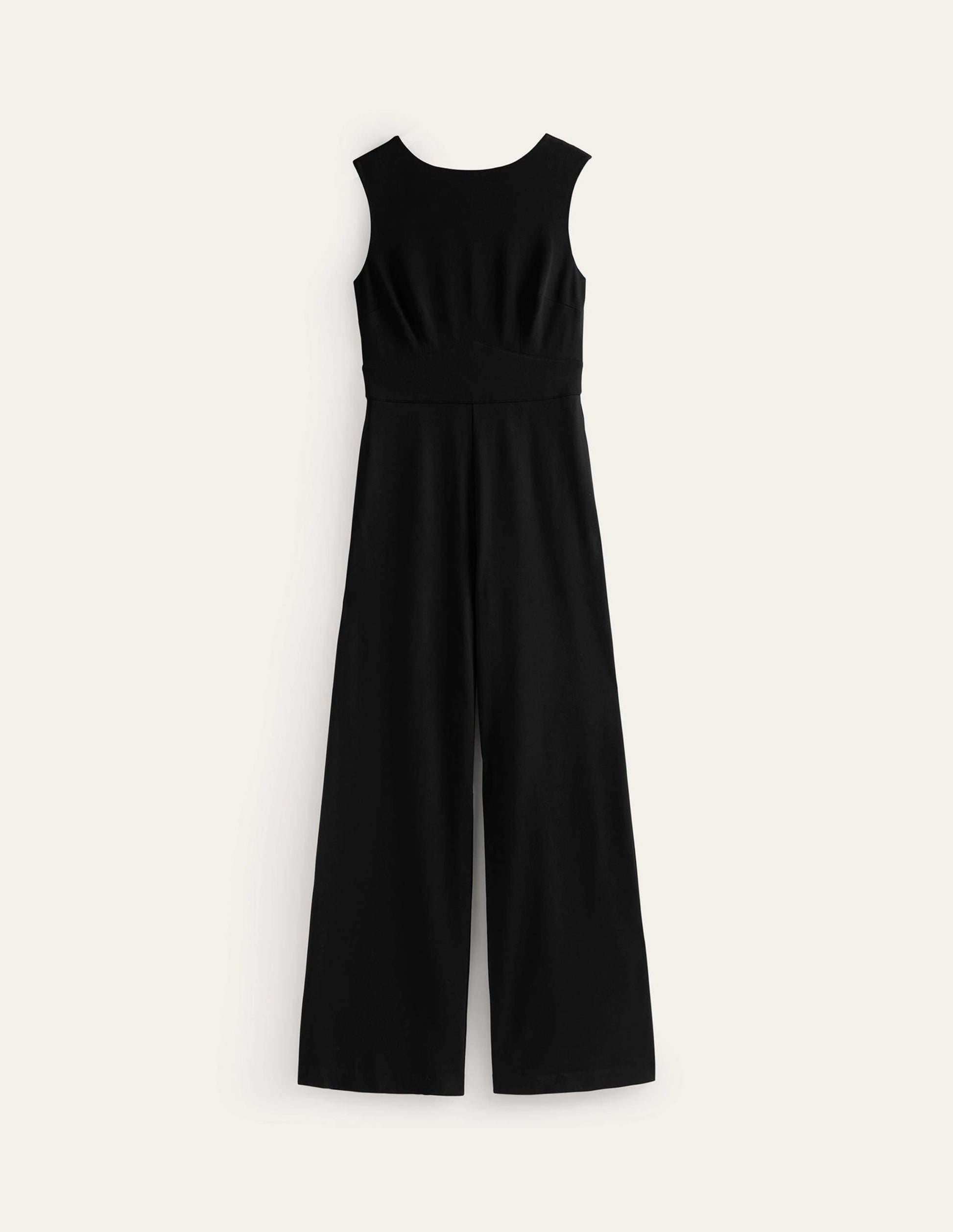Sleeveless Ponte Jumpsuit-Black-5