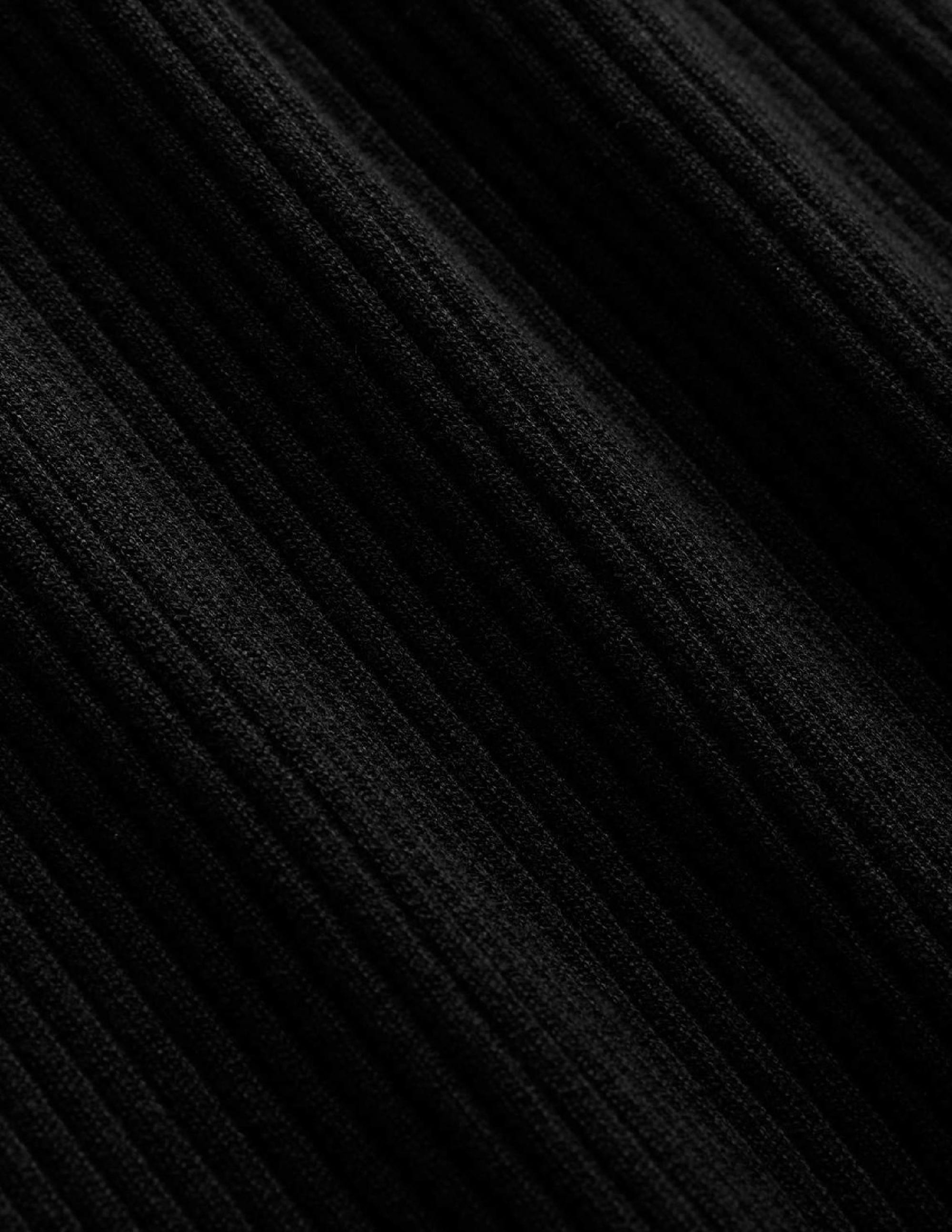Off-Shoulder Ribbed Top-Black - Image 6