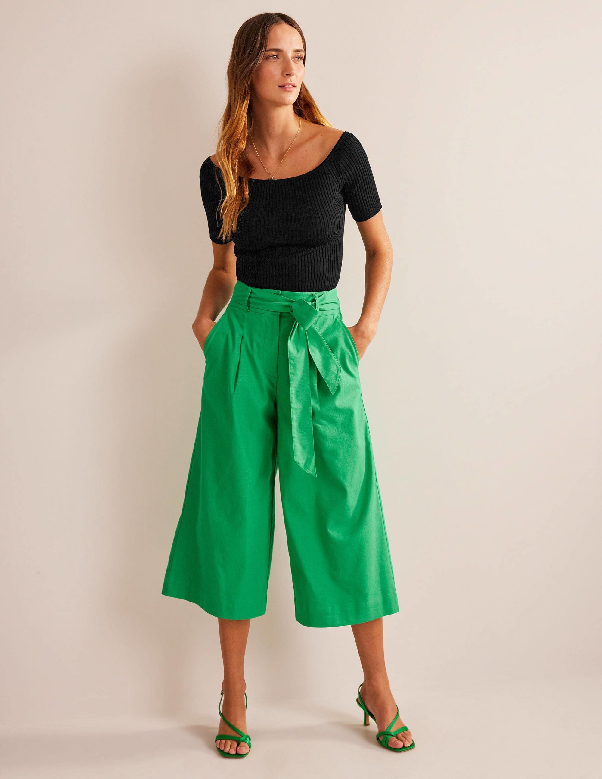 Off-Shoulder Ribbed Top-Black - Image 4
