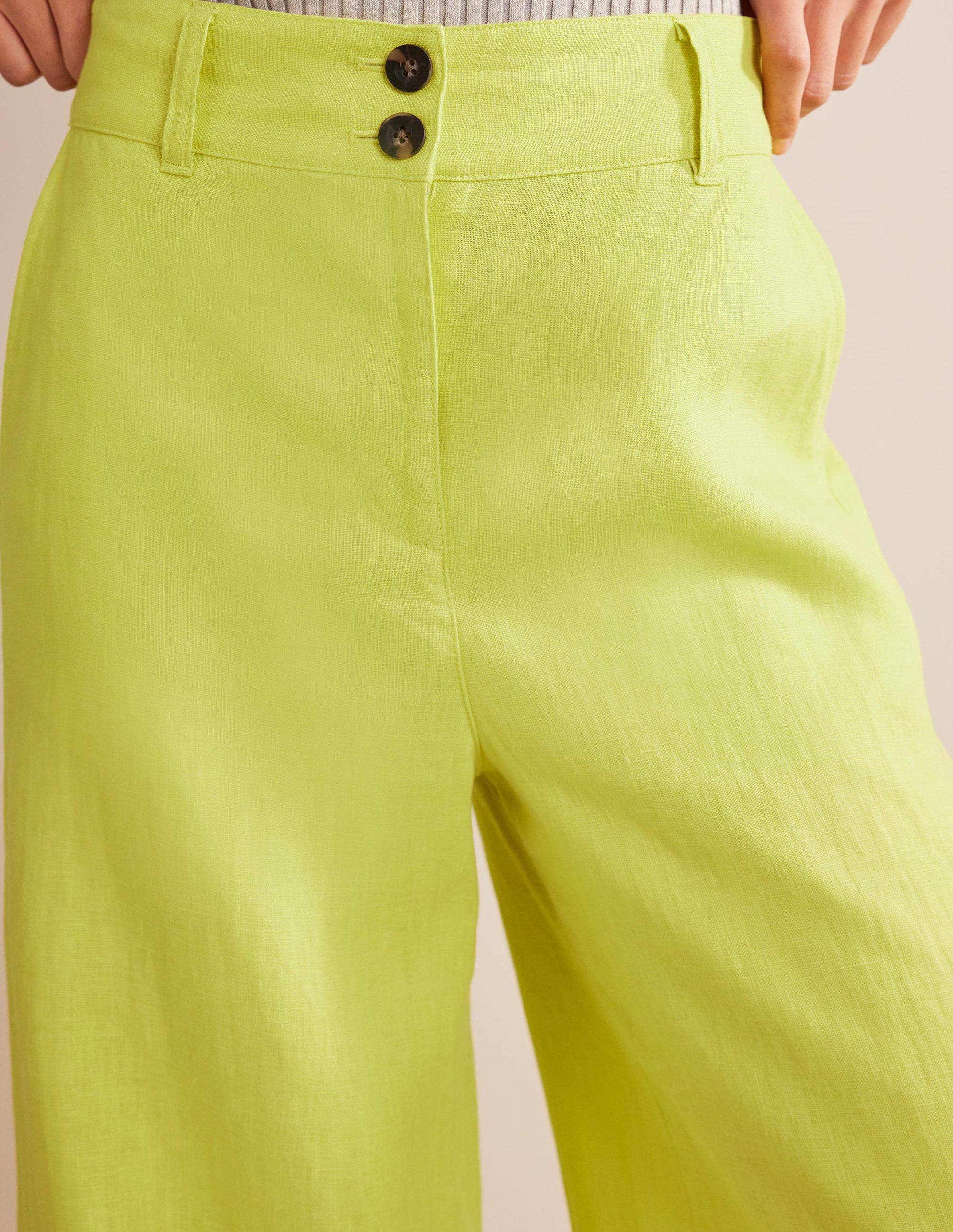 Highbury Linen Trousers-CItrus-2