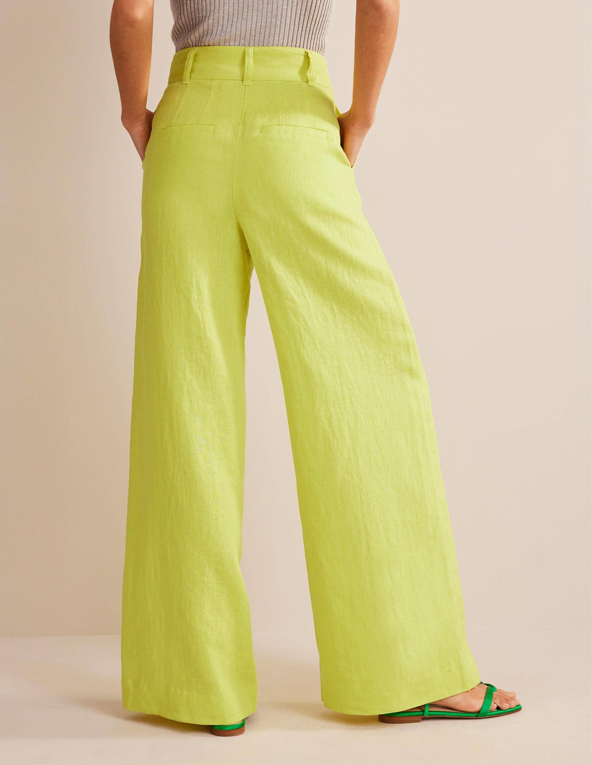 Highbury Linen Trousers-CItrus-3