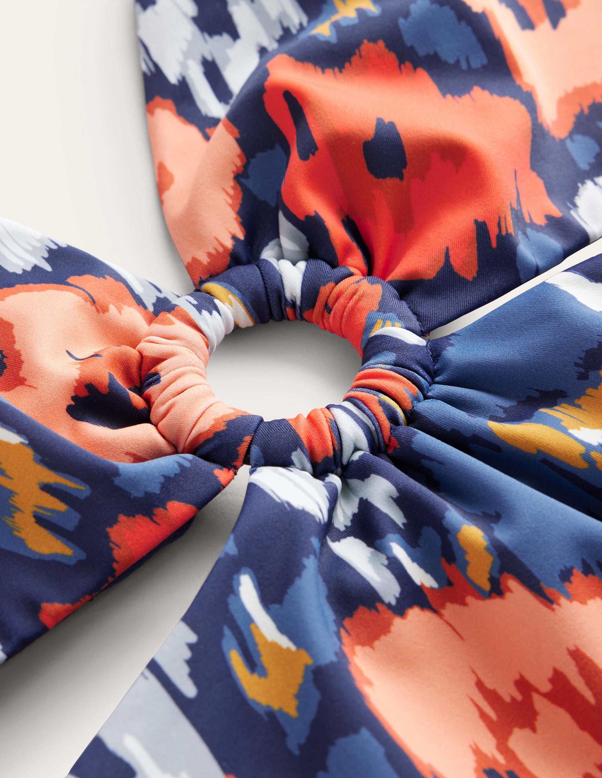 Resin Ring Swimsuit-Navy, Abstract Poppy - Image 7