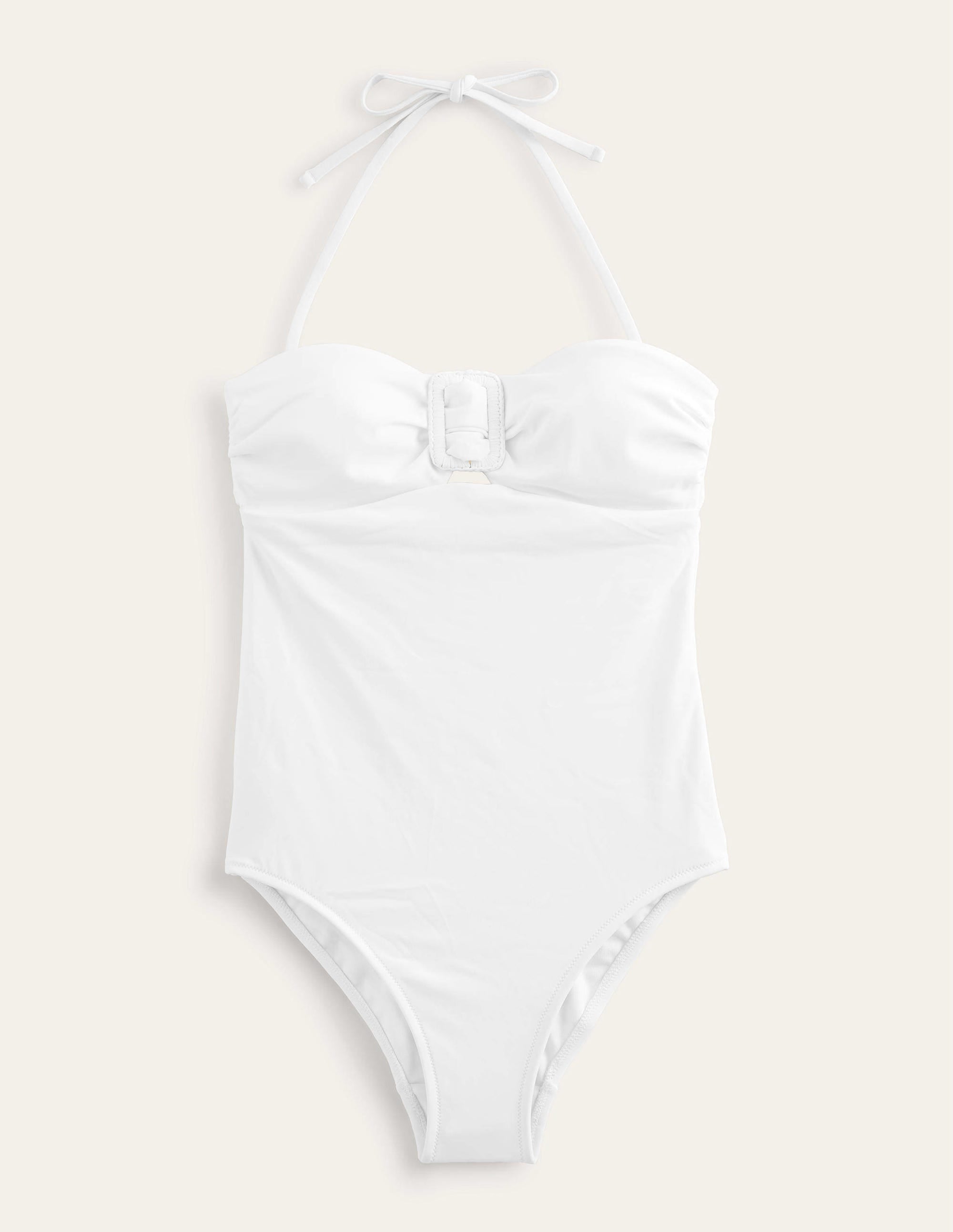 Taormina Bandeau Swimsuit-White - Image 5