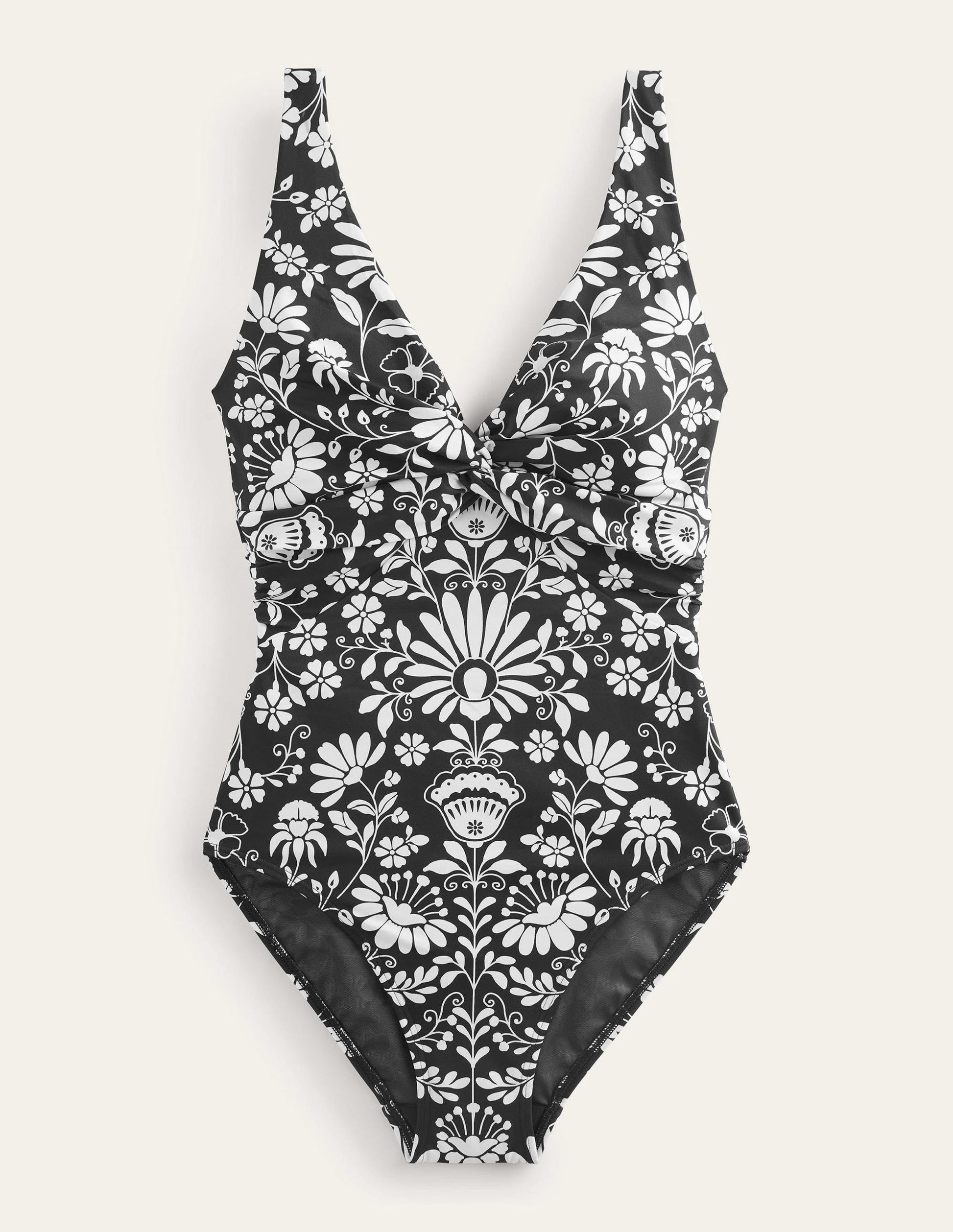Twist Classic Swimsuit-Nero, Gardenia Sprig-7