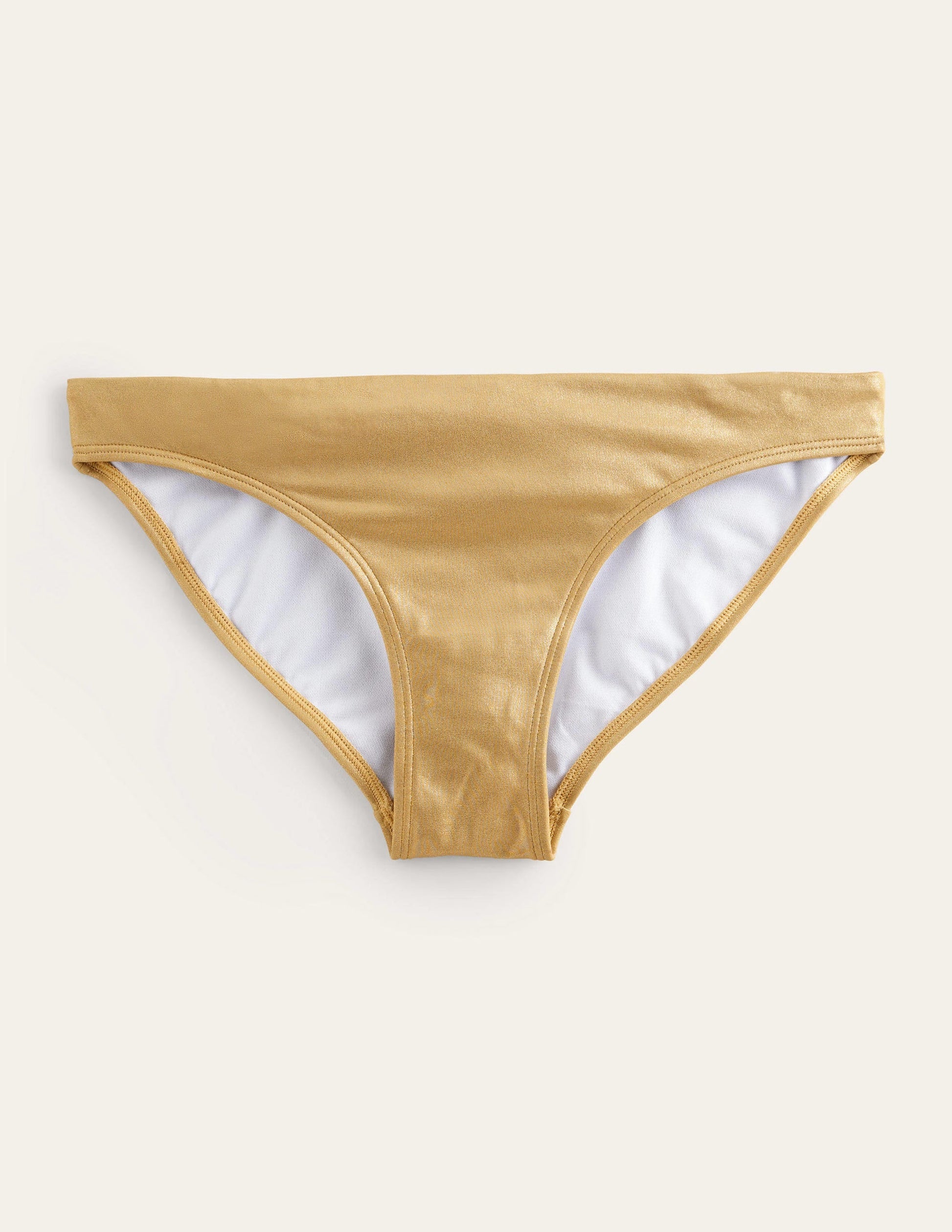Arezzo Texture Bikini Bottoms-Gold Lame-6