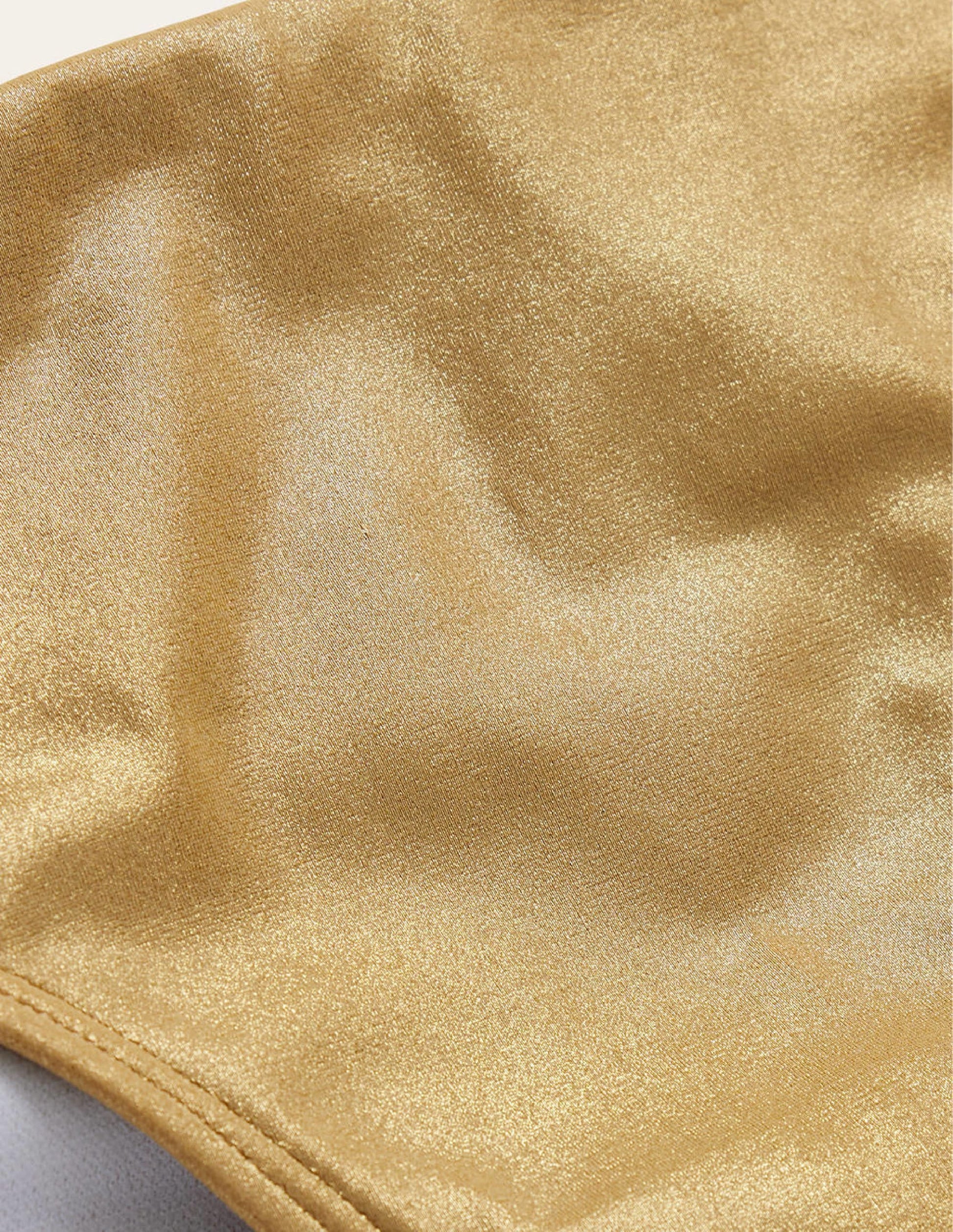 Arezzo Texture Bikini Bottoms-Gold Lame-7