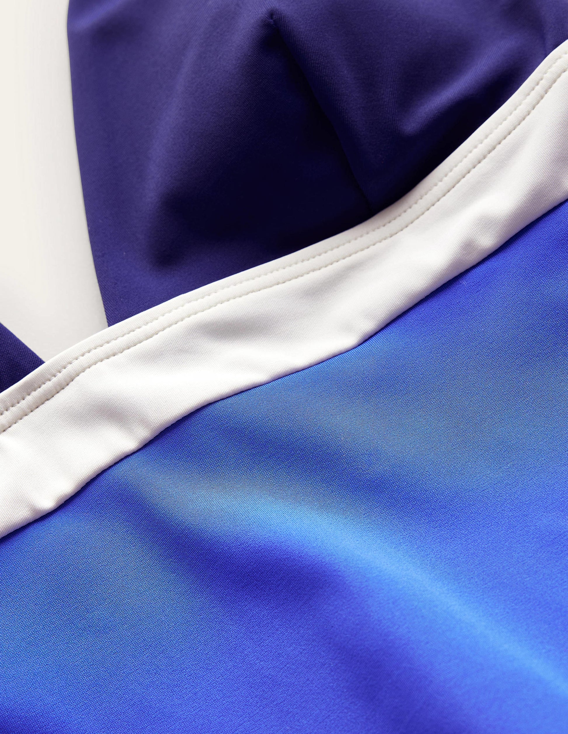 V-Neck Panelled Swimsuit-Cornflower Blue Colour Block-6