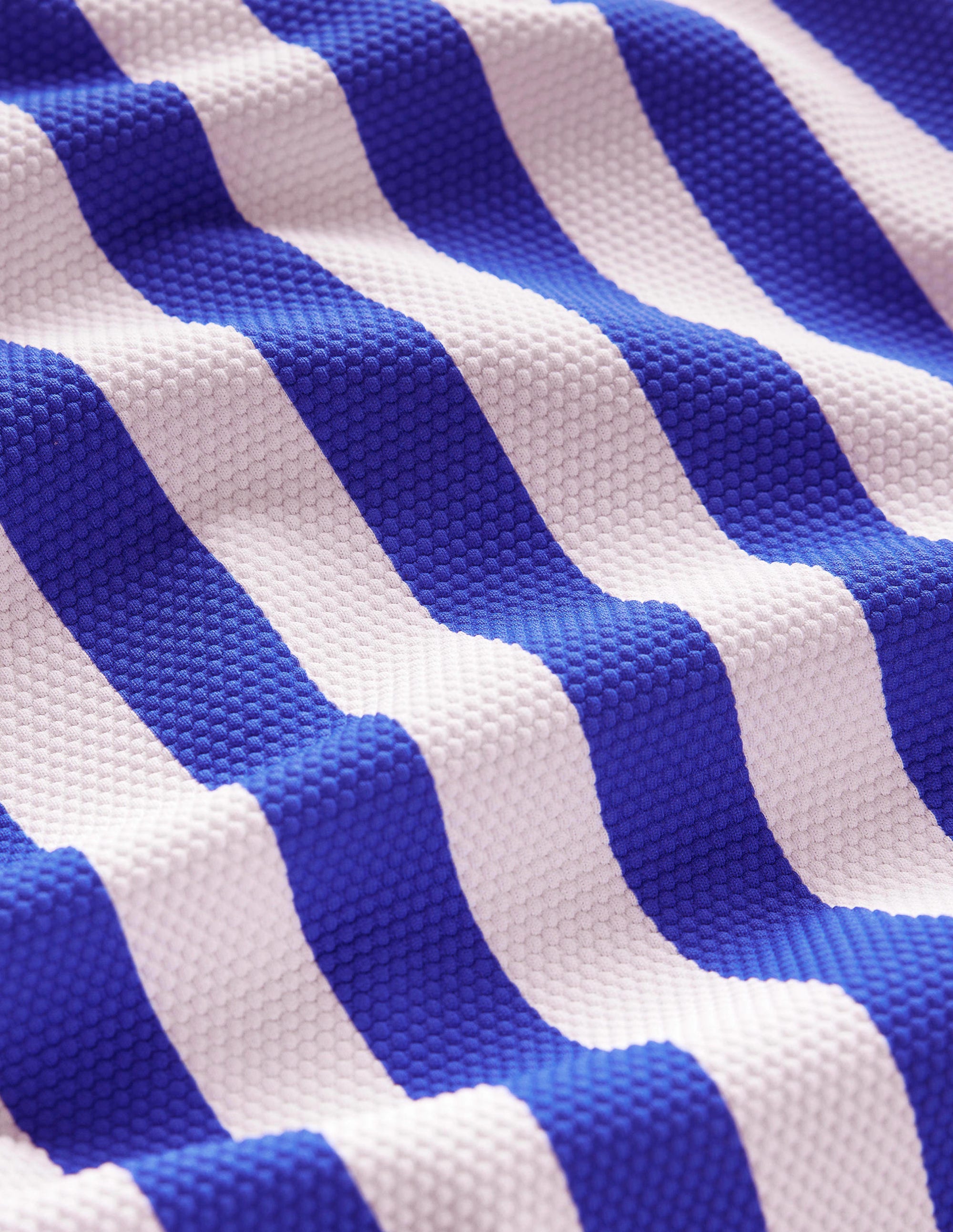 Skinny Strap Stripe Swimsuit-Cornflower Blue, Ivory Stripe - Image 6