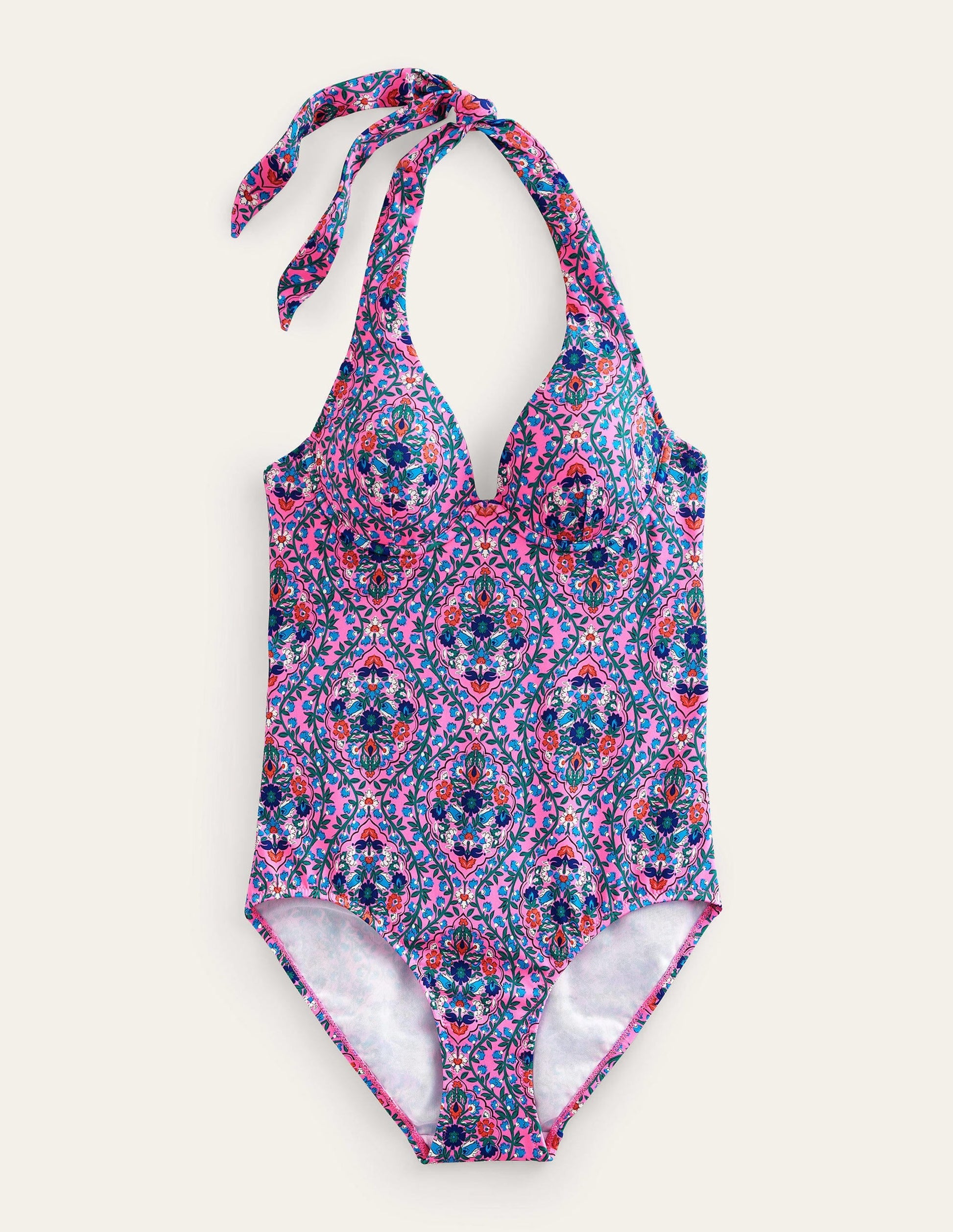Enhancer Swimsuit-Festival Pink, Floral Vine-5