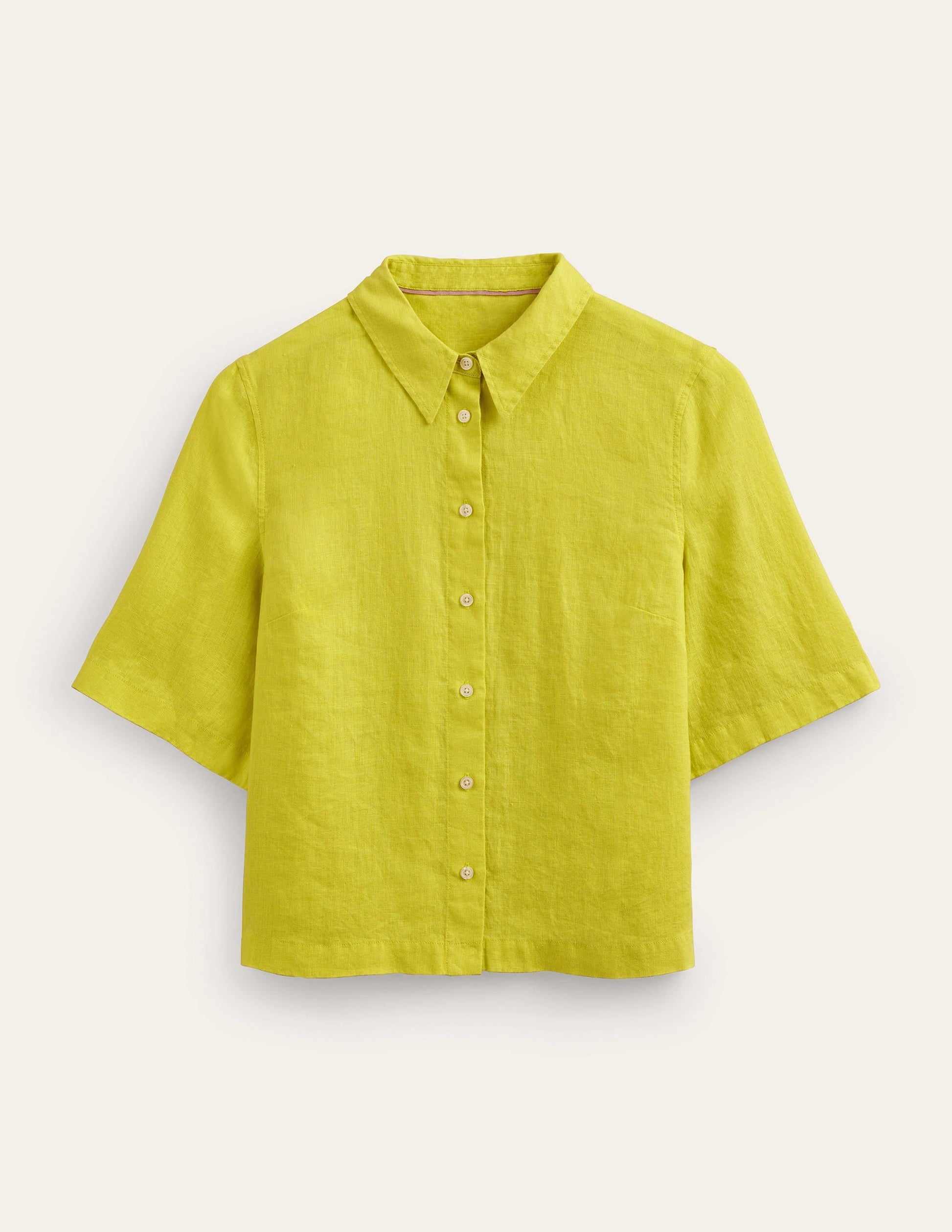 Short Sleeve Linen Shirt-Citrus-6