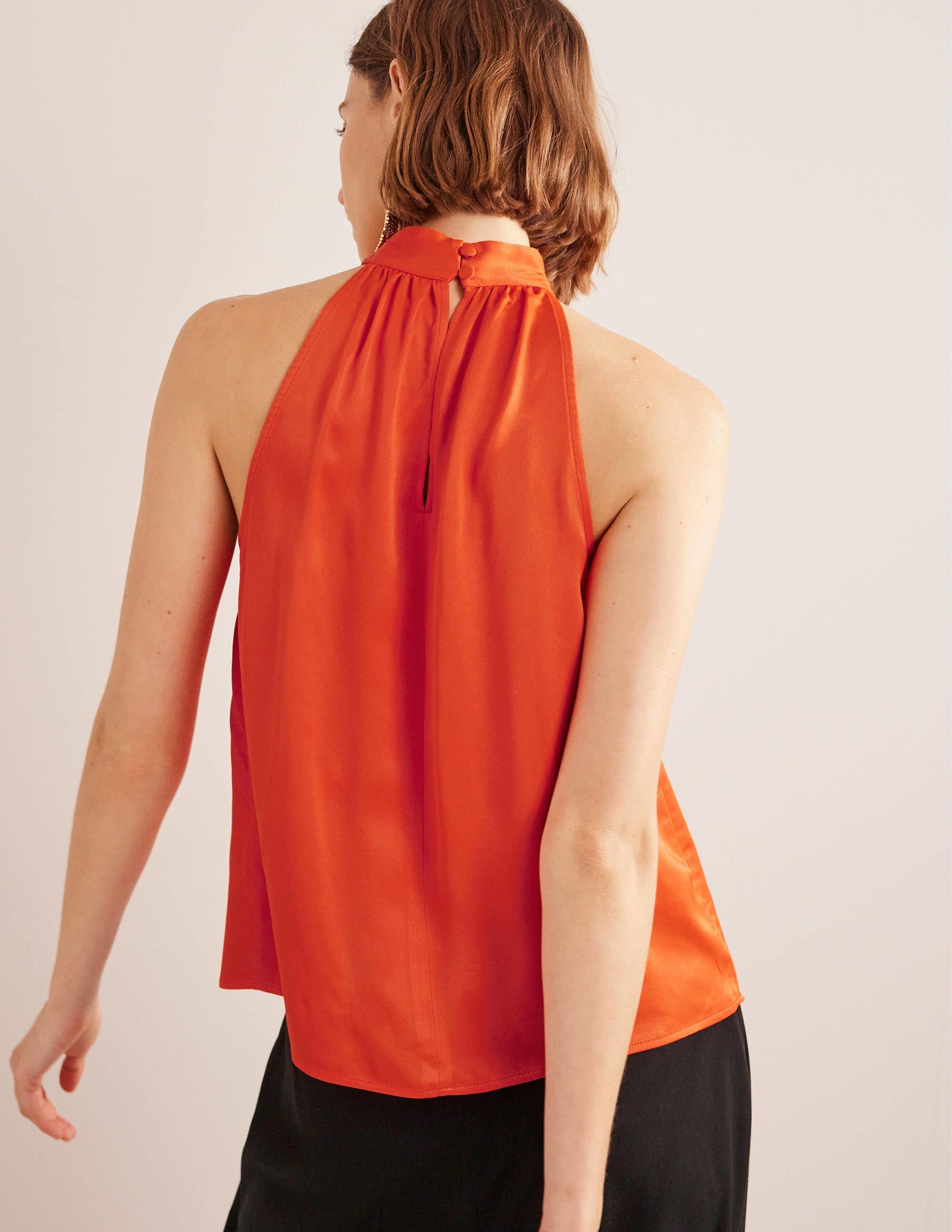 Satin Cutaway Top-Cherry Tomato-3