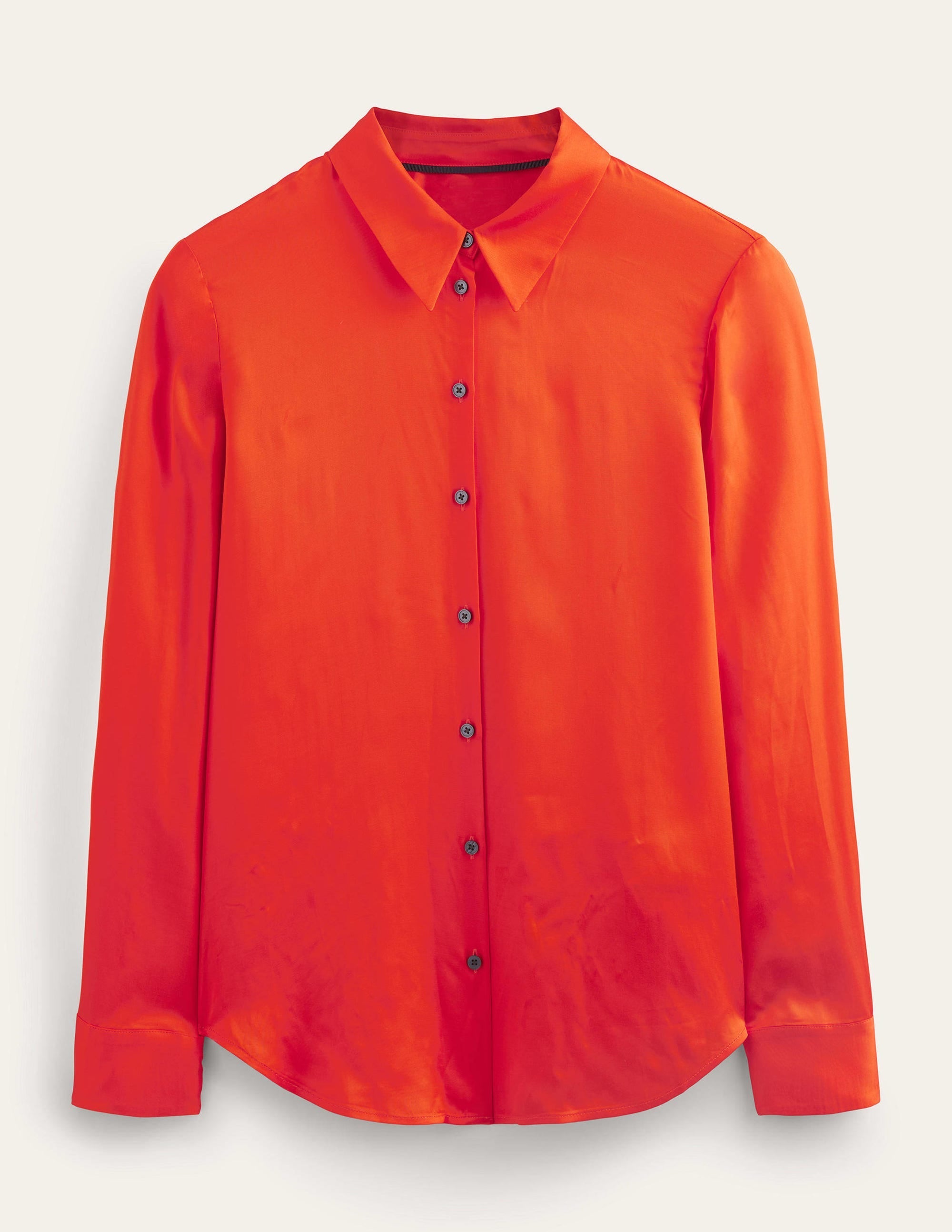 Relaxed Satin Shirt-Cherry Tomato - Image 7