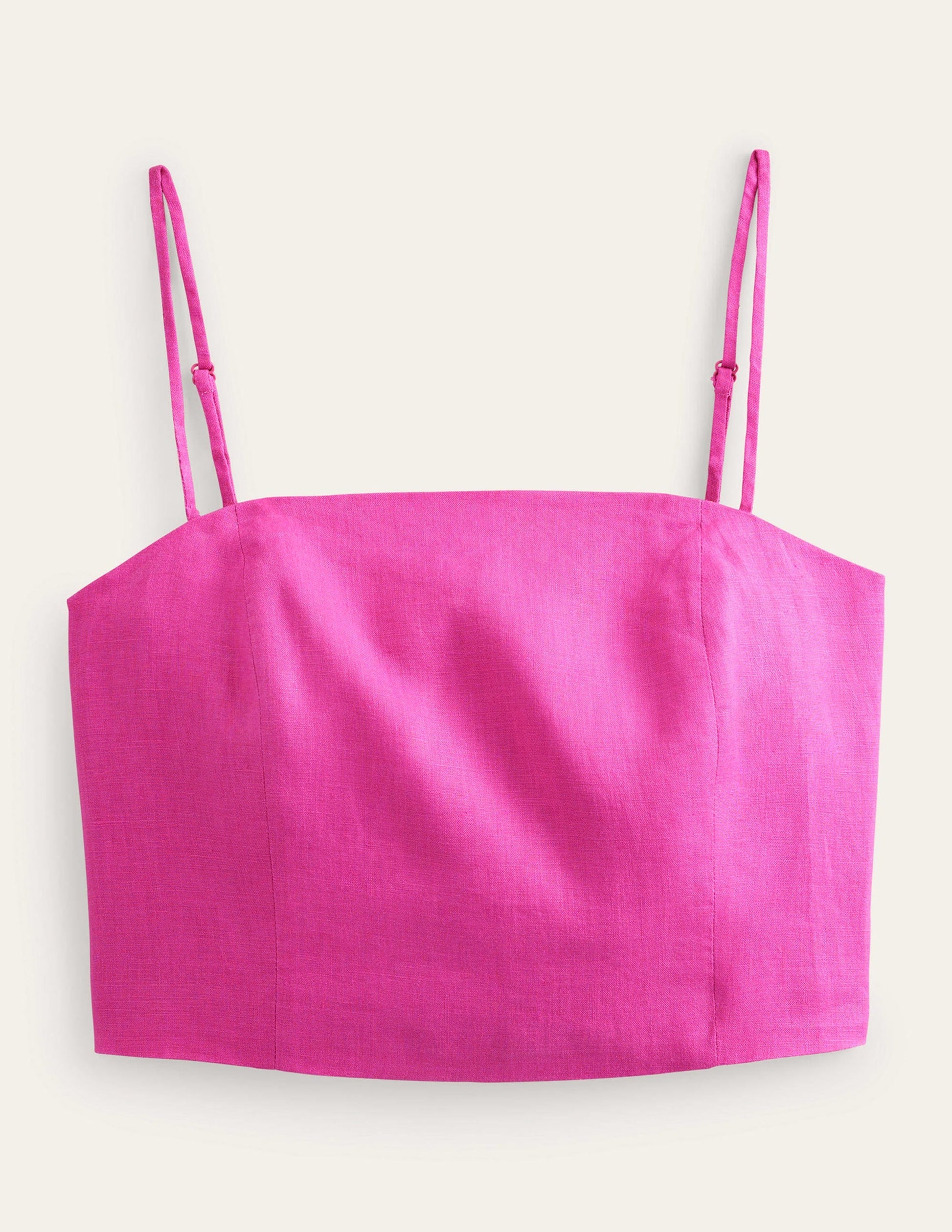Fitted Linen Strappy Top-Rose Violet-5