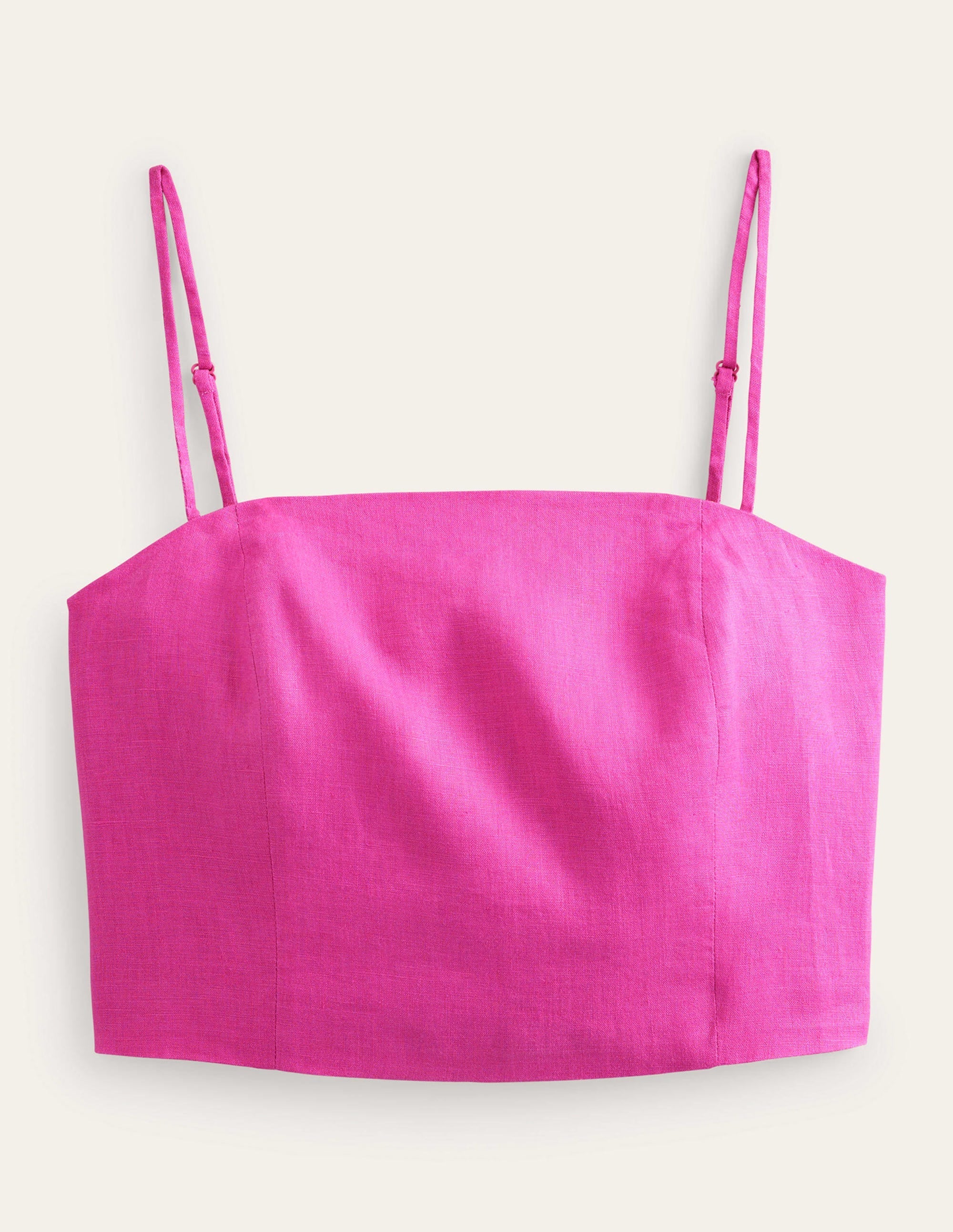 Fitted Linen Strappy Top-Rose Violet - Image 5