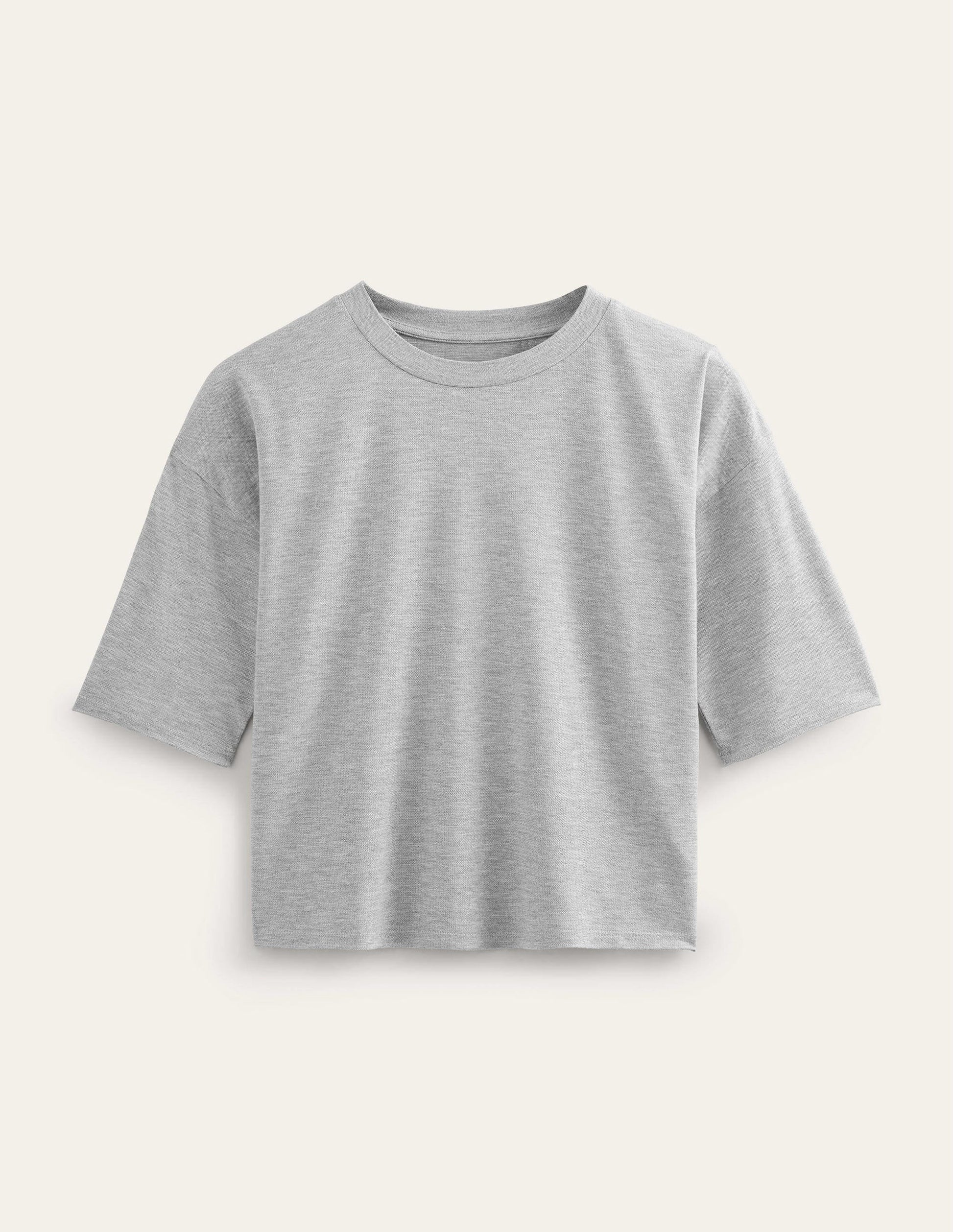 Boxy Sparkle Top-Grey Marl/Gold-5