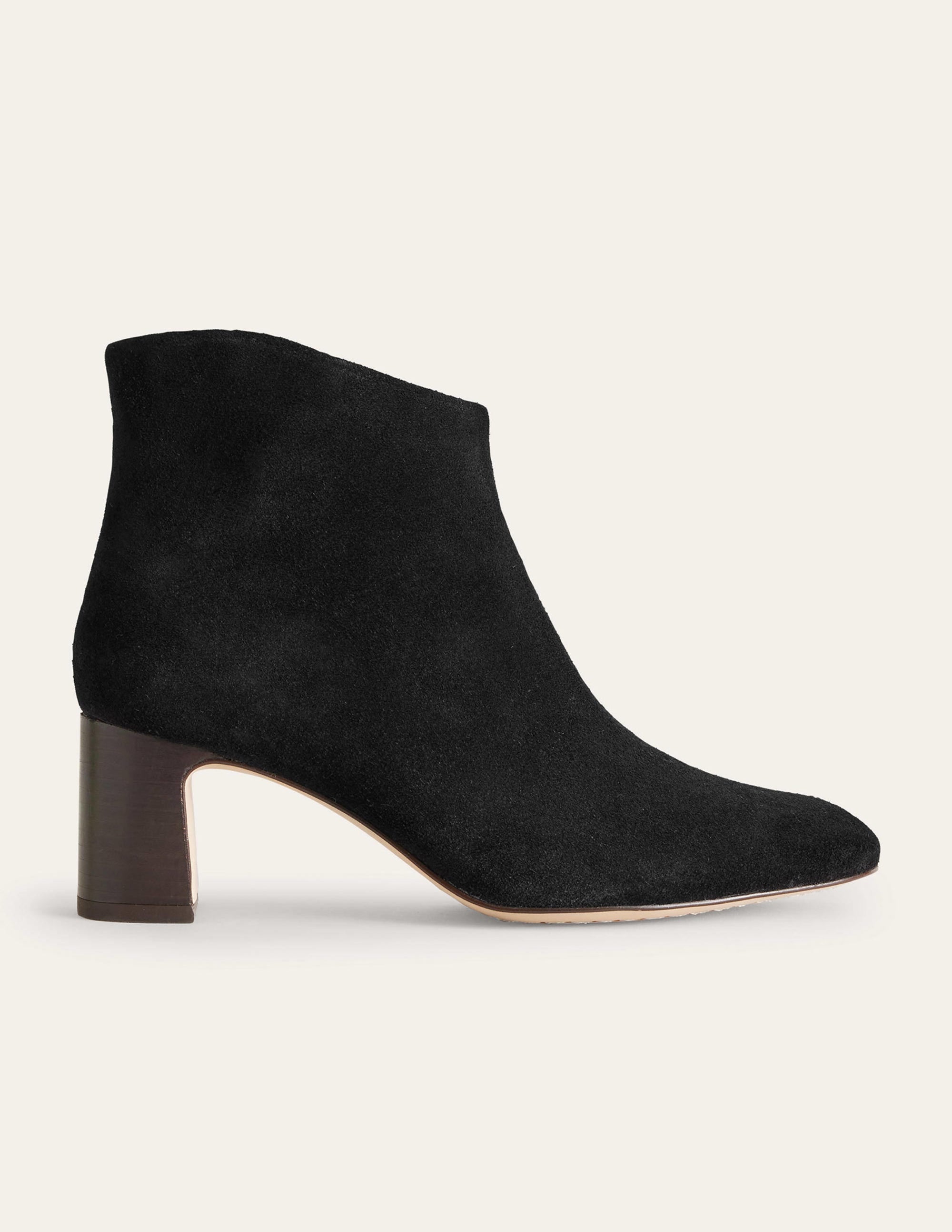 Suede Ankle Boots-Black - Image 1