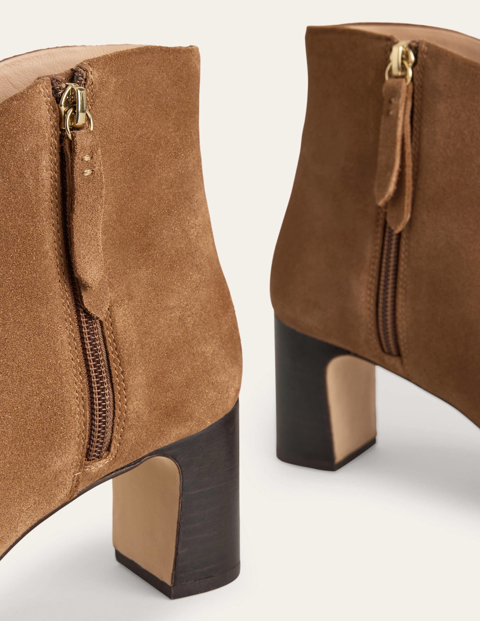 Suede Ankle Boots-Golden Brown-4