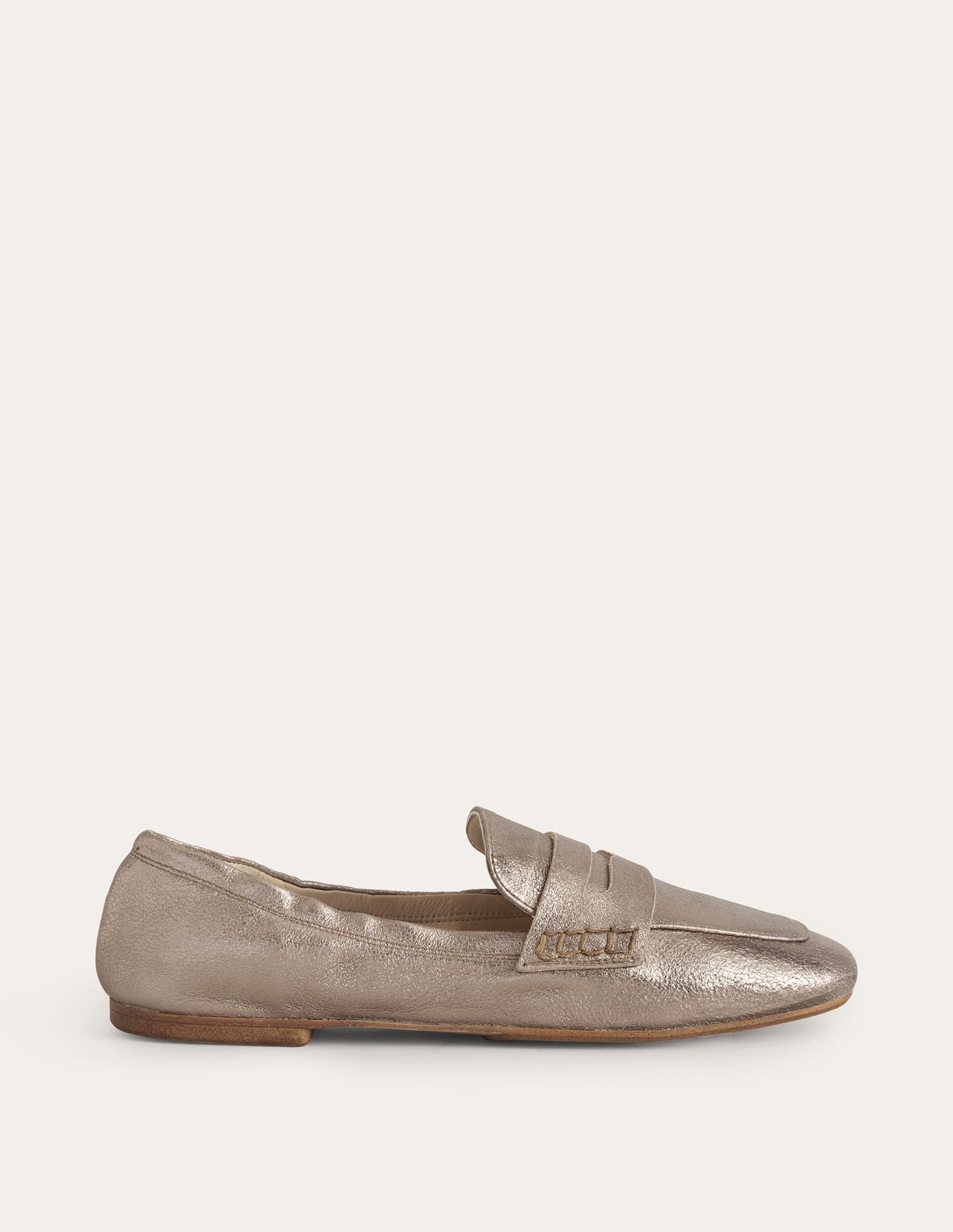 Flexible Sole Loafers-Gold - Image 1