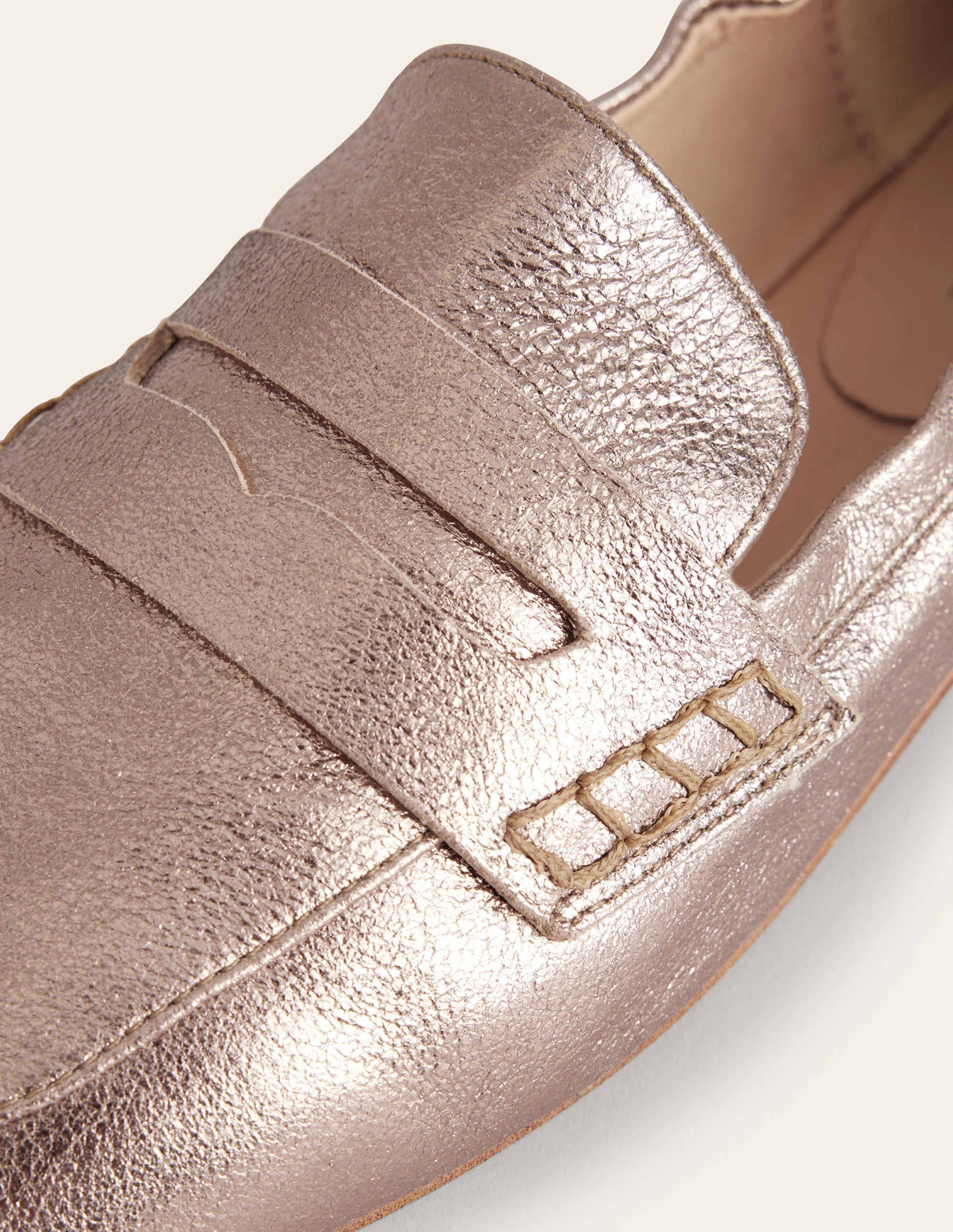 Flexible Sole Loafers-Gold - Image 3