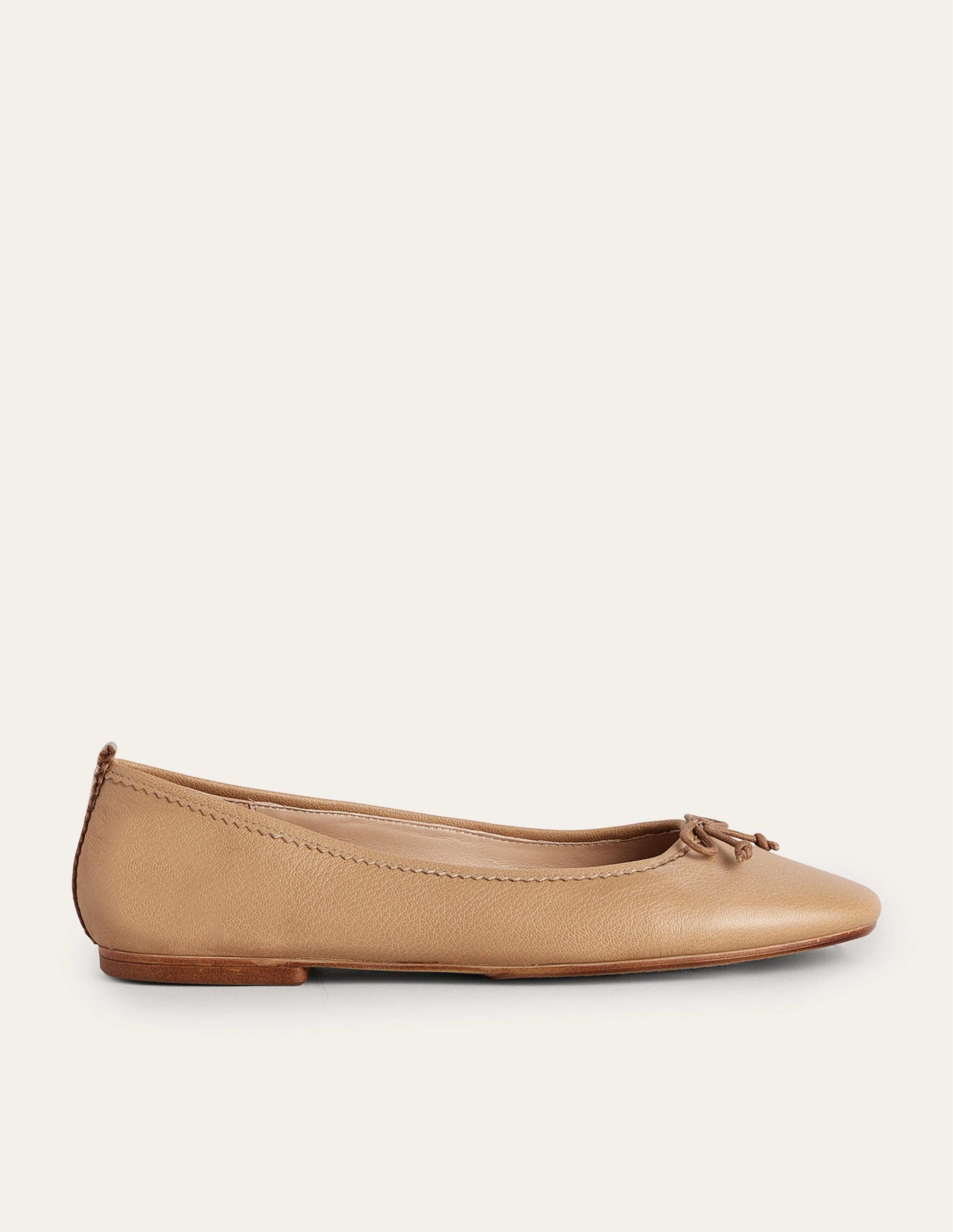 Kitty Flexi Sole Ballet Pumps-Embroidered Natural-2